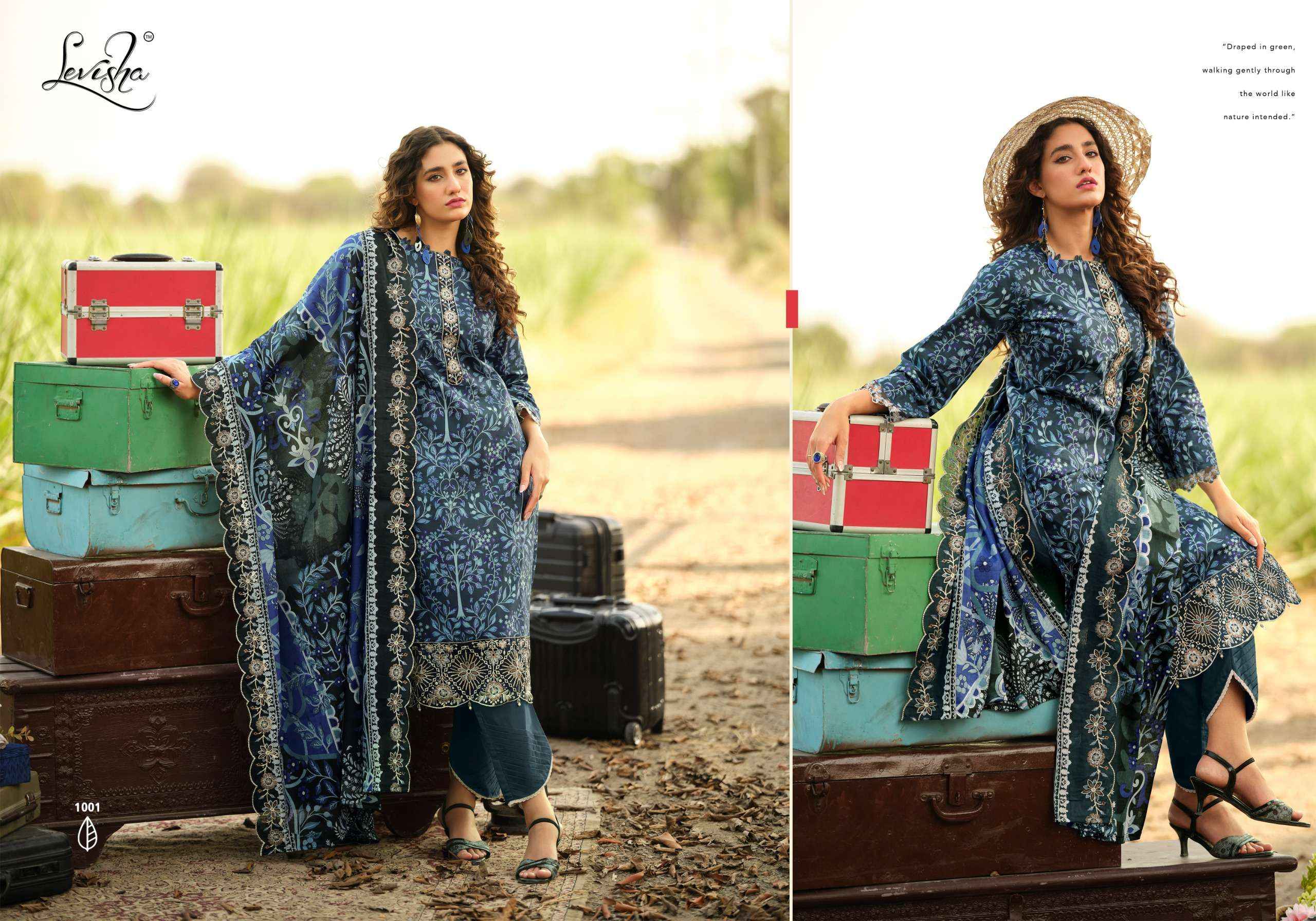Levisha Humdum Cambric Cotton Dress Material 6 pcs Catalogue