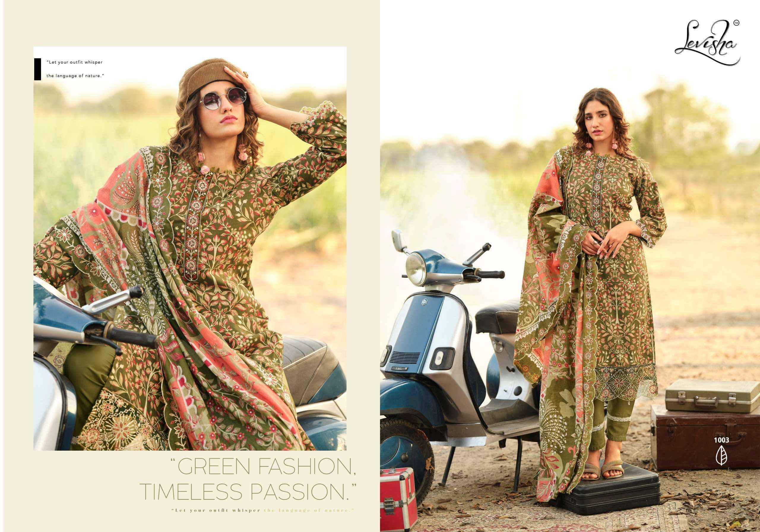 Levisha Humdum Cambric Cotton Dress Material 6 pcs Catalogue