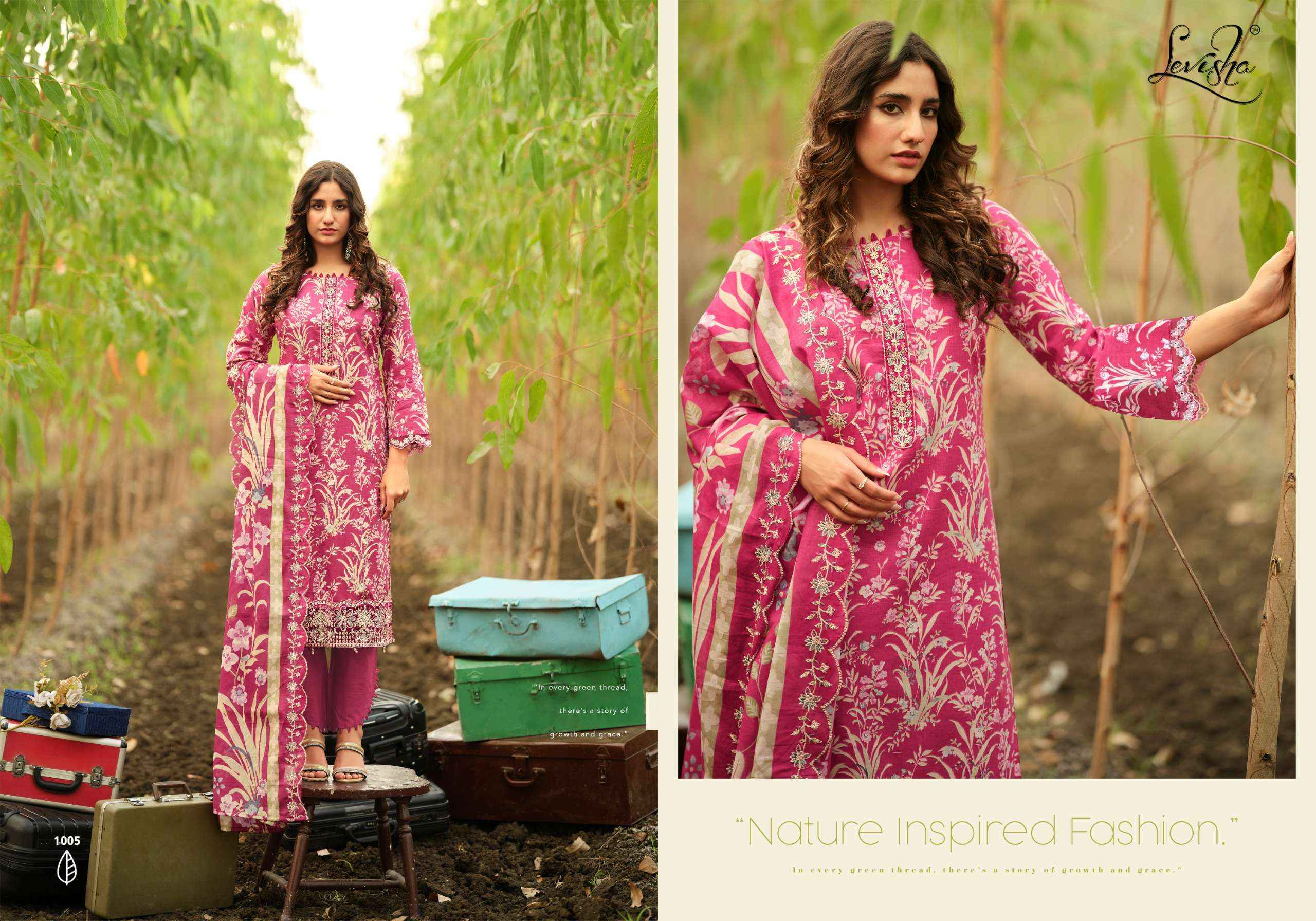 Levisha Humdum Cambric Cotton Dress Material 6 pcs Catalogue