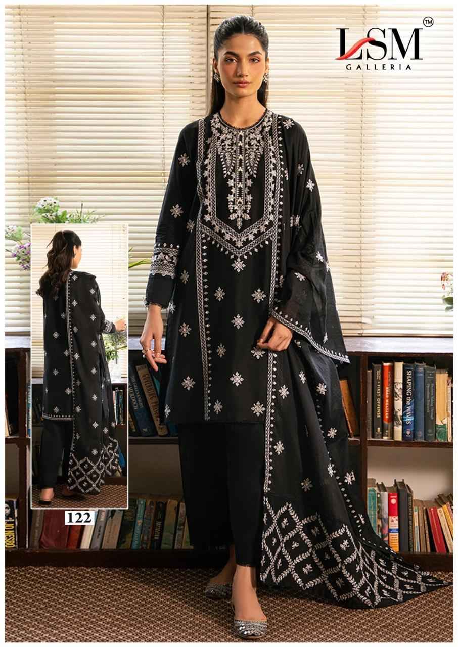 LSM Galleria Black & White Vol 2 Cotton Dress Material 6 pcs Catalogue