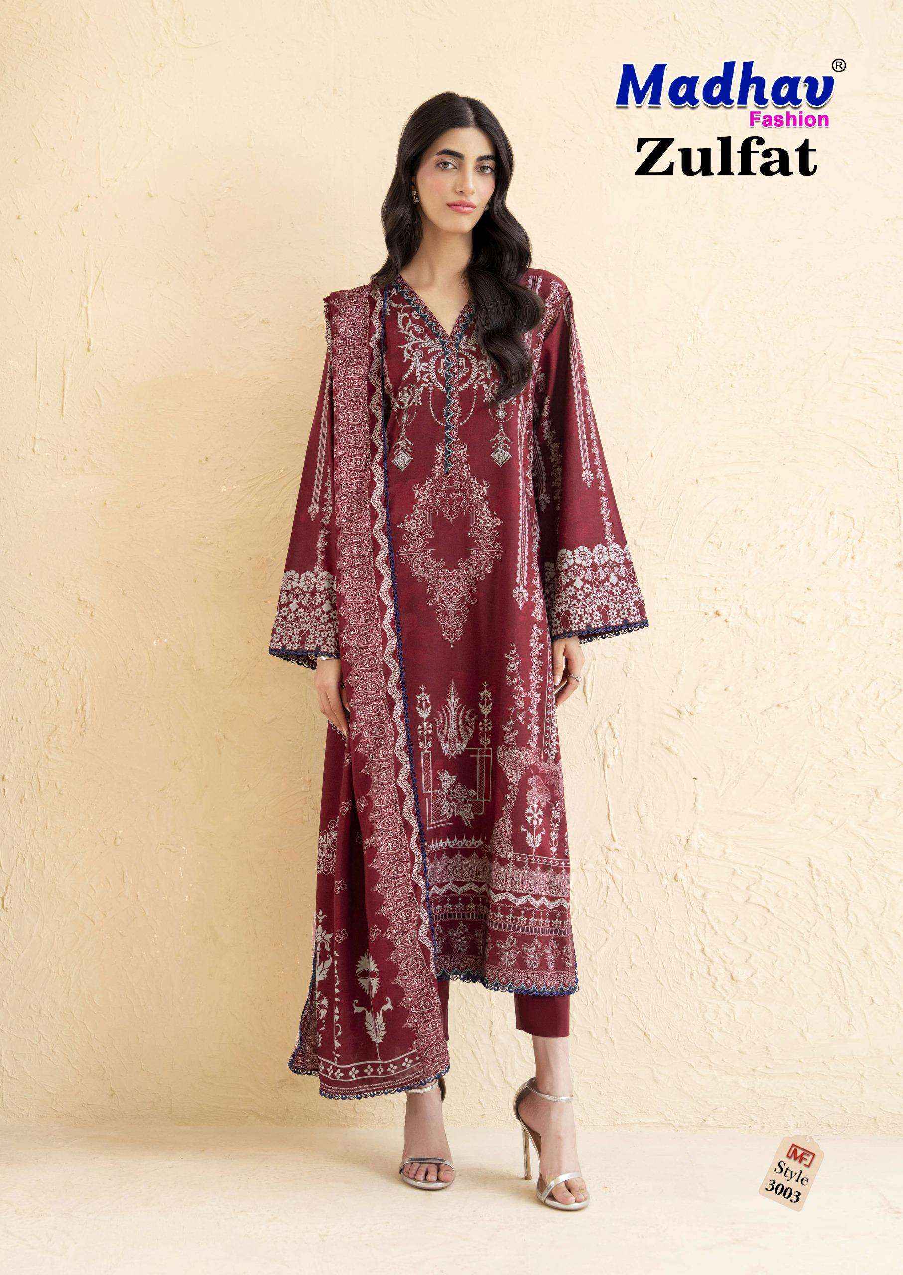 Madhav Fashion Zulfat Vol 3 Lawn Cotton Dress Material 6 pcs Catalogue