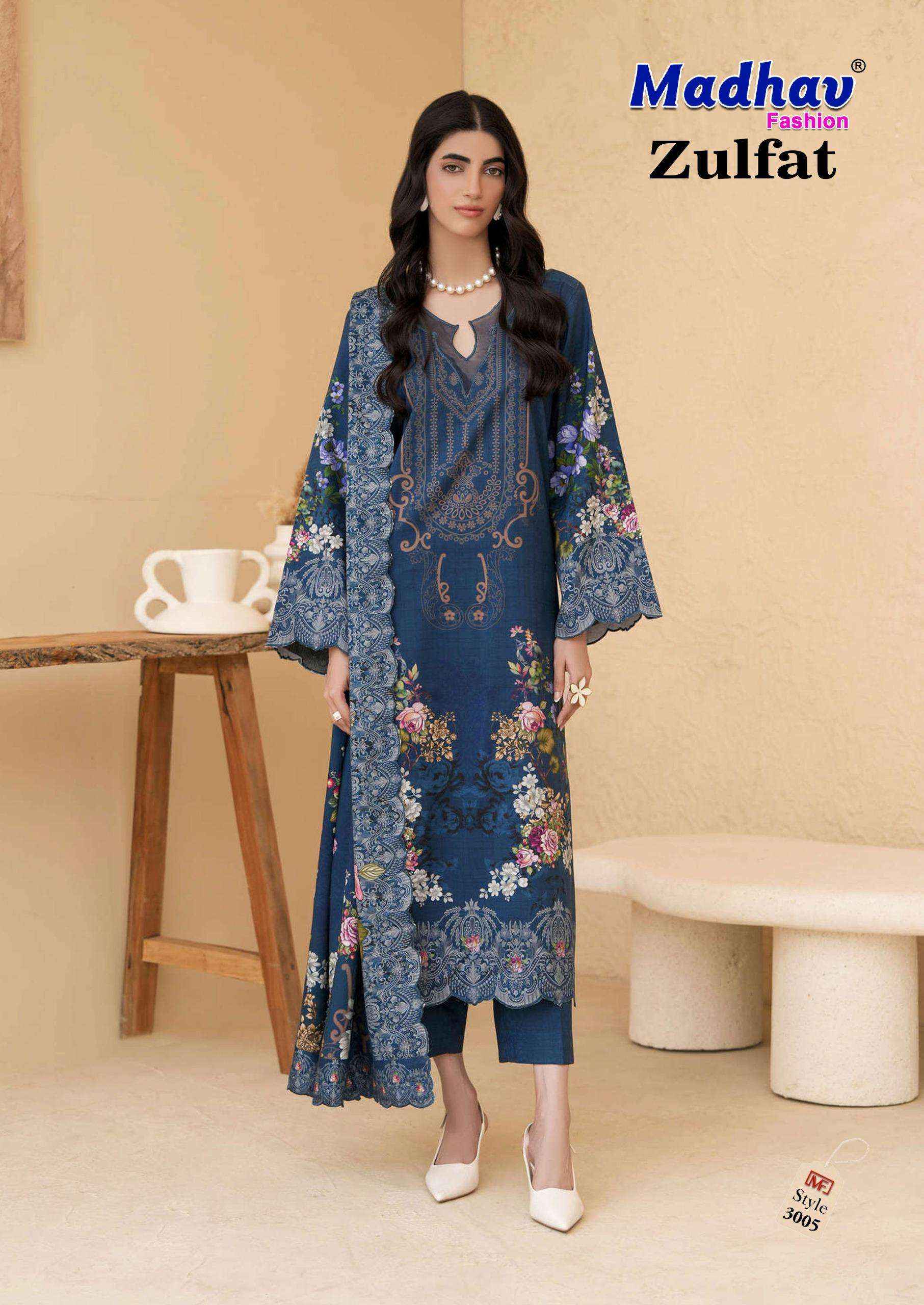 Madhav Fashion Zulfat Vol 3 Lawn Cotton Dress Material 6 pcs Catalogue