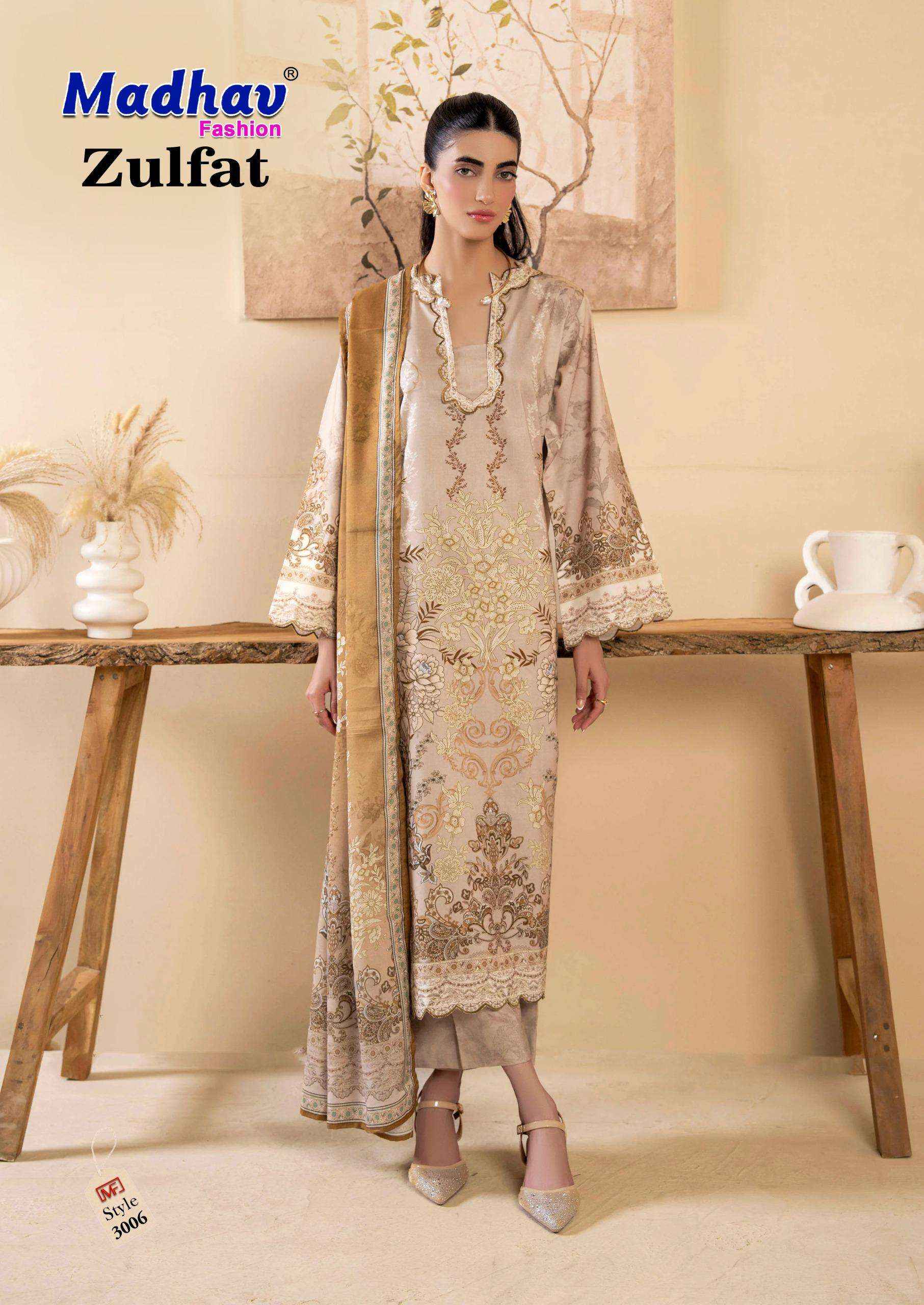 Madhav Fashion Zulfat Vol 3 Lawn Cotton Dress Material 6 pcs Catalogue