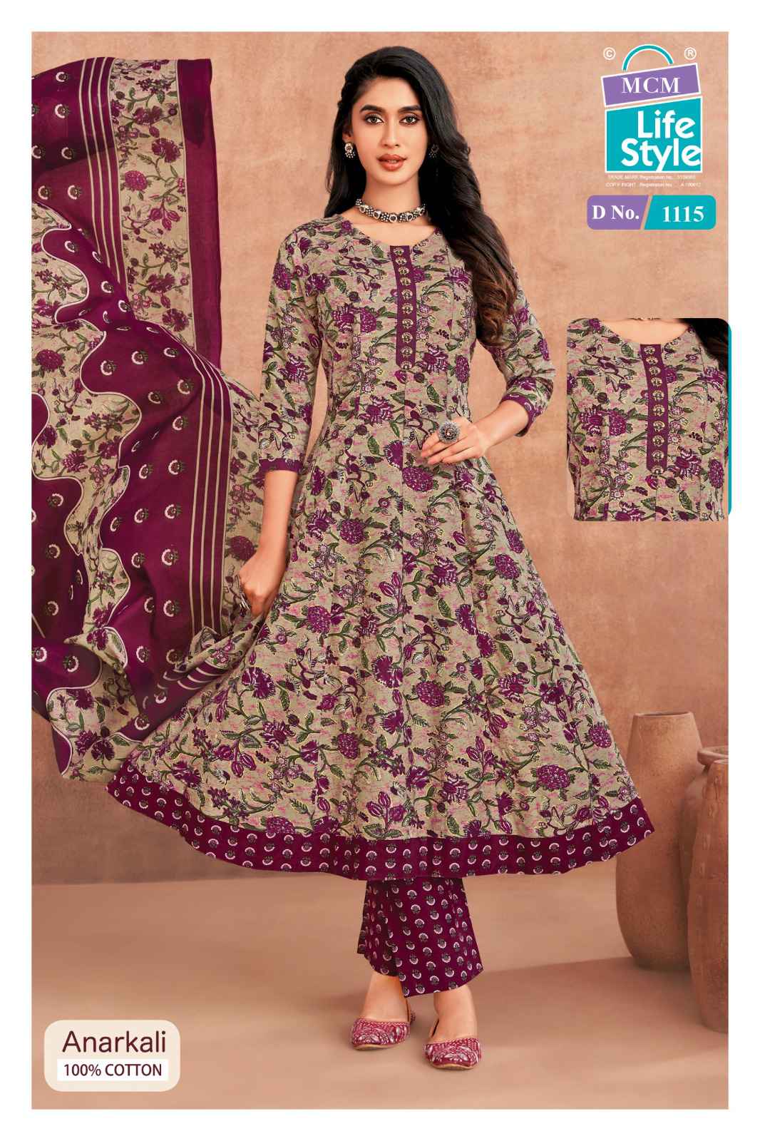 MCM Lifestyle Anarkali Vol 11 Cotton Kurti Combo 10 pcs Catalogue