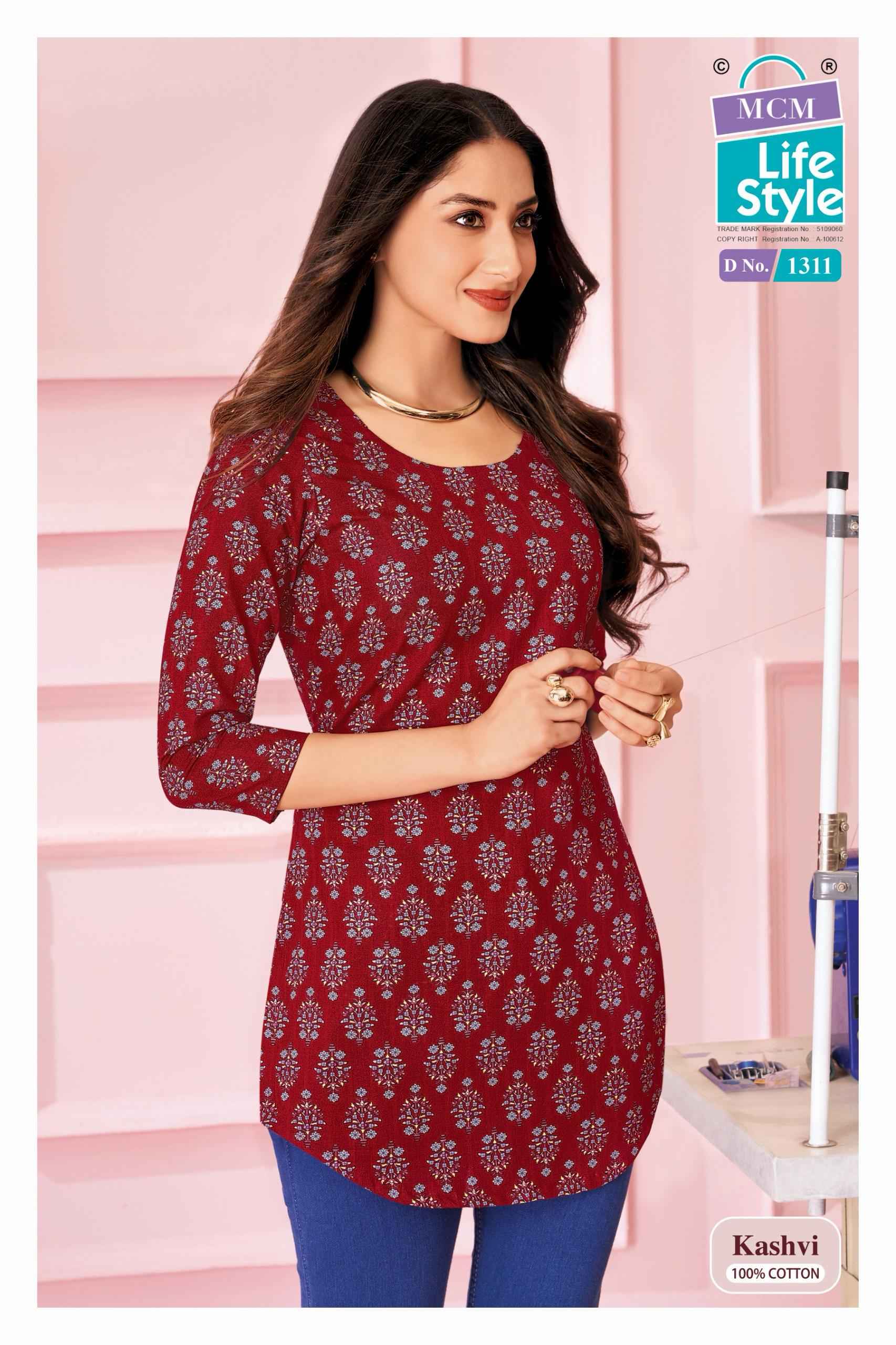 MCM Lifestyle Kashvi Vol 13 Short Cotton Kurti 10 pcs Catalogue