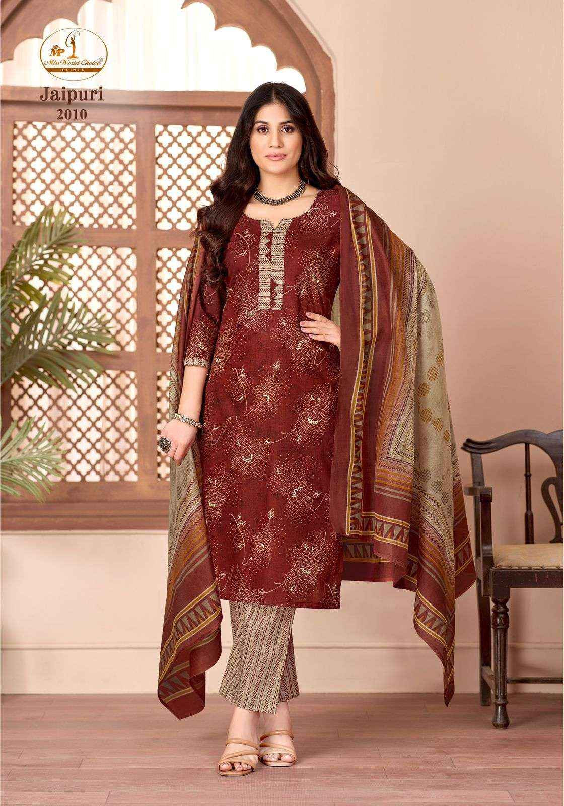 Miss World Choice Jaipuri Vol 2 Cotton Dress Material 10 pcs Catalogue