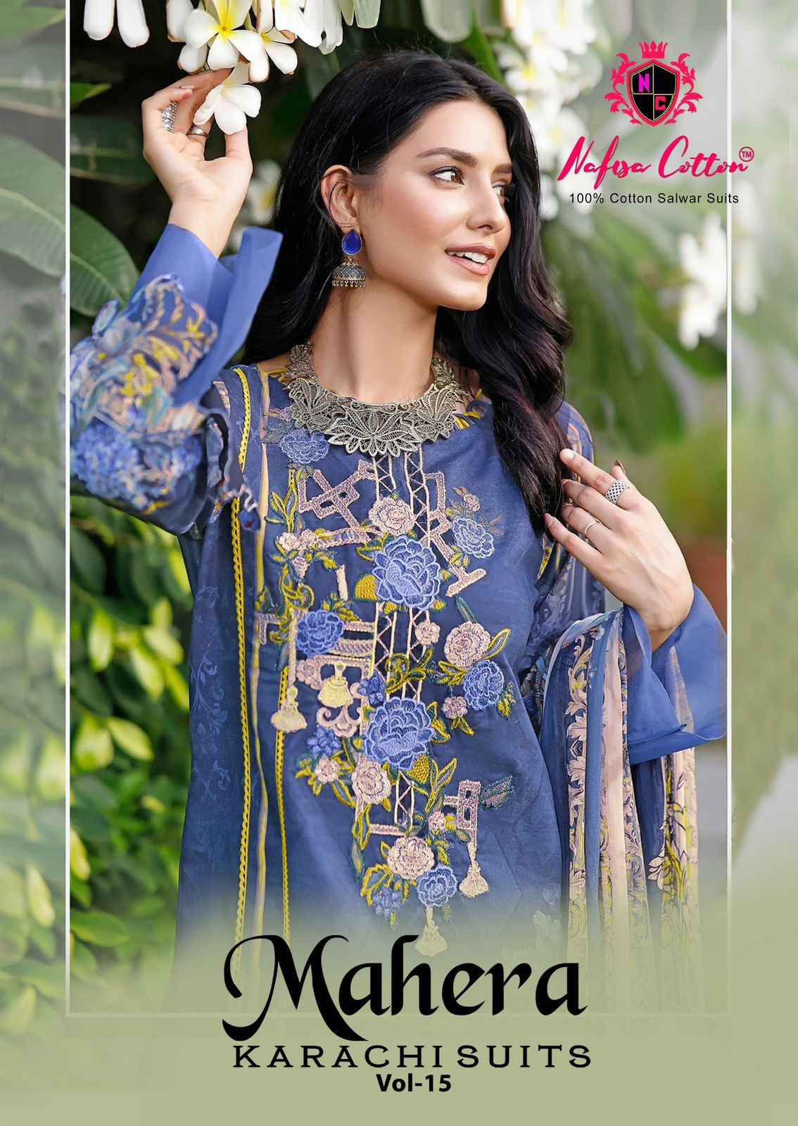 Nafisa Cotton Mahera Karachi Suits Vol 15 Cotton Dress Material 6 pcs Catalogue