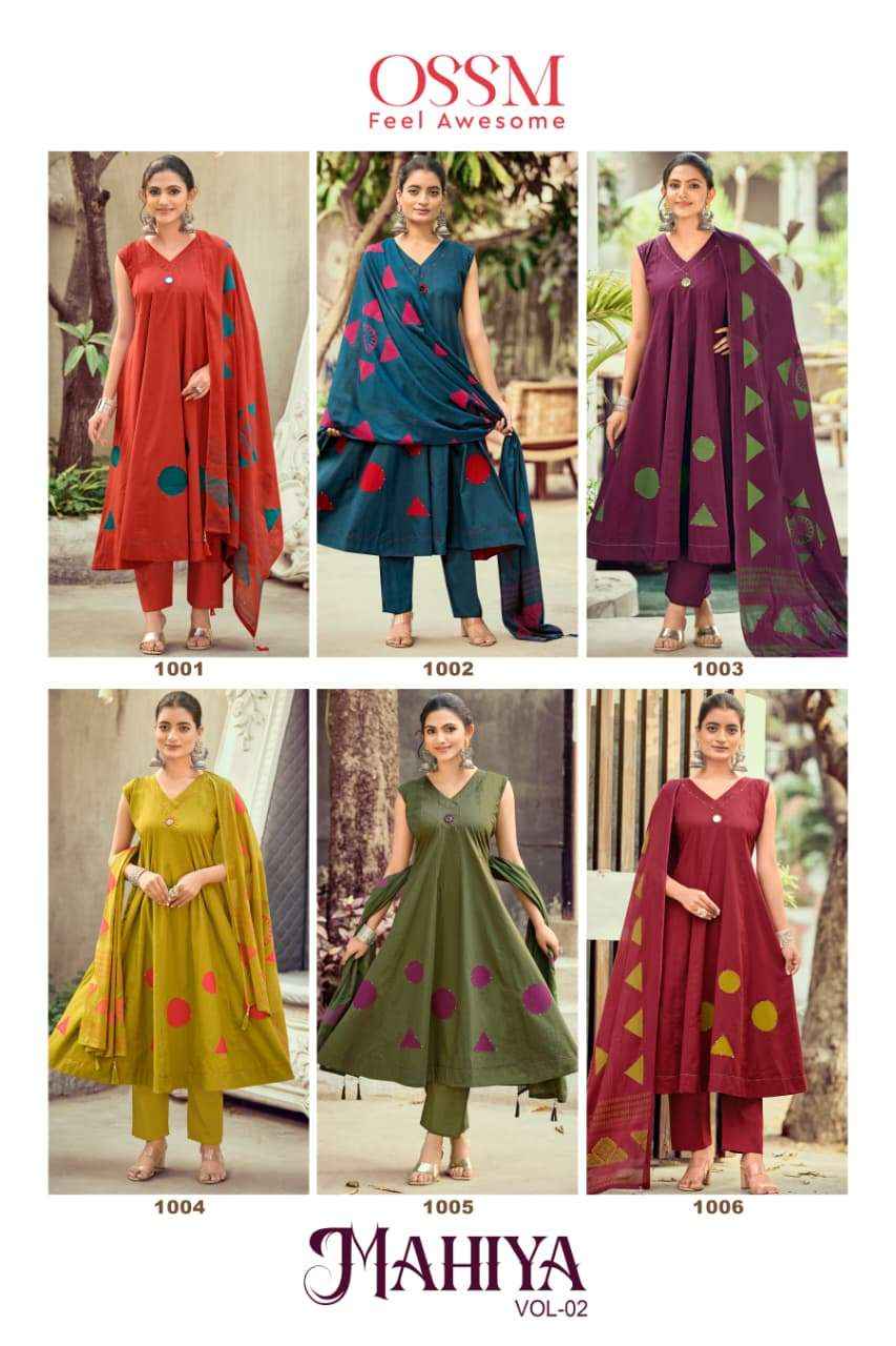 Ossm Mahiya Vol 2 Cotton Kurti Combo 6 pcs Catalogue