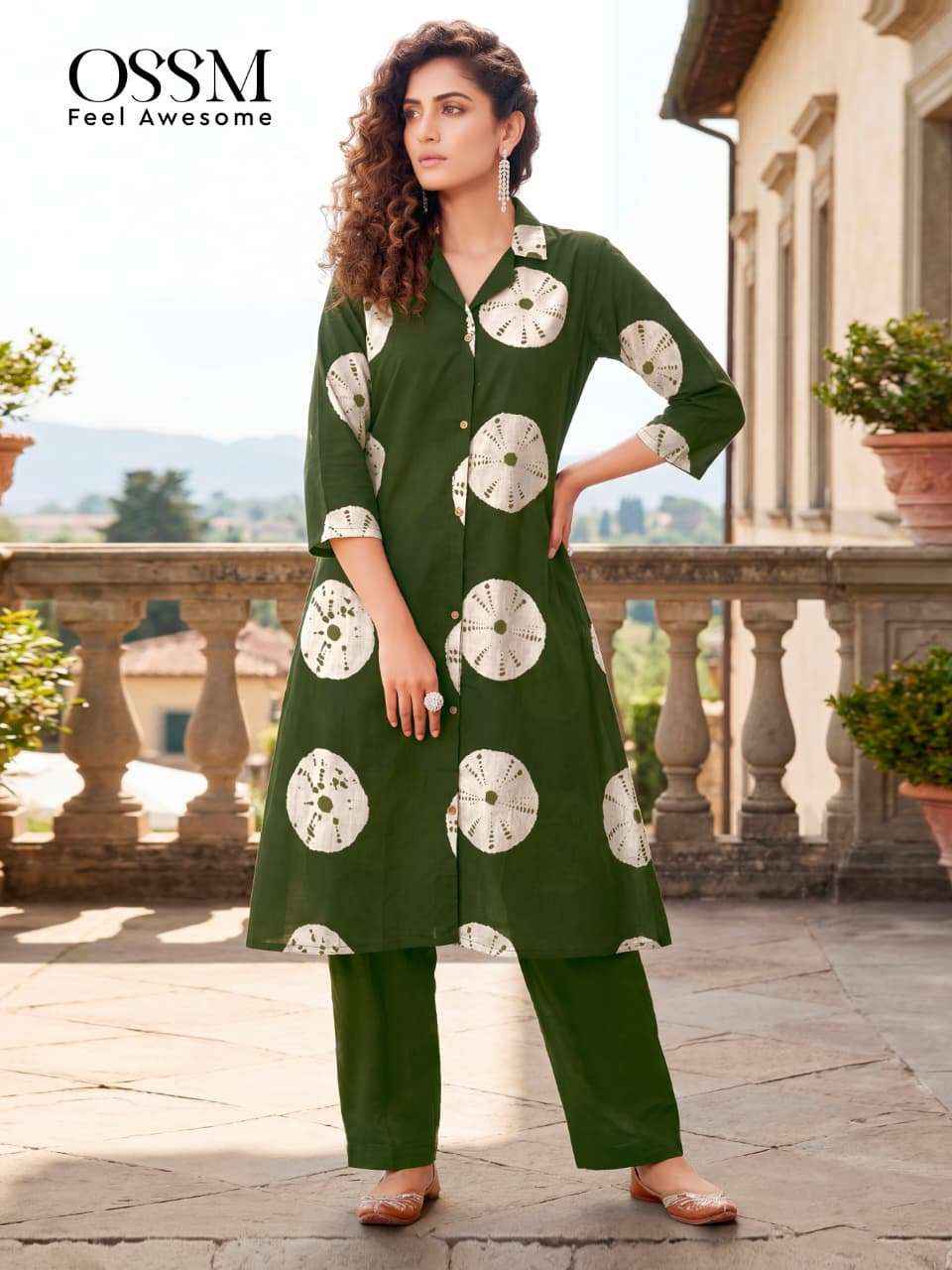 Ossm Rosy Vol 3 Cotton Kurti With Bottom 6 pcs Catalogue