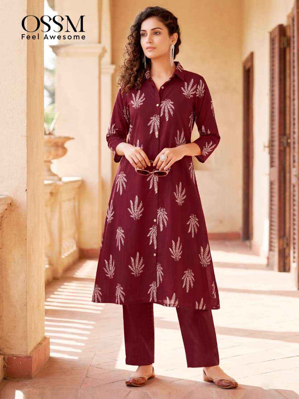 Ossm Rosy Vol 3 Cotton Kurti With Bottom 6 pcs Catalogue