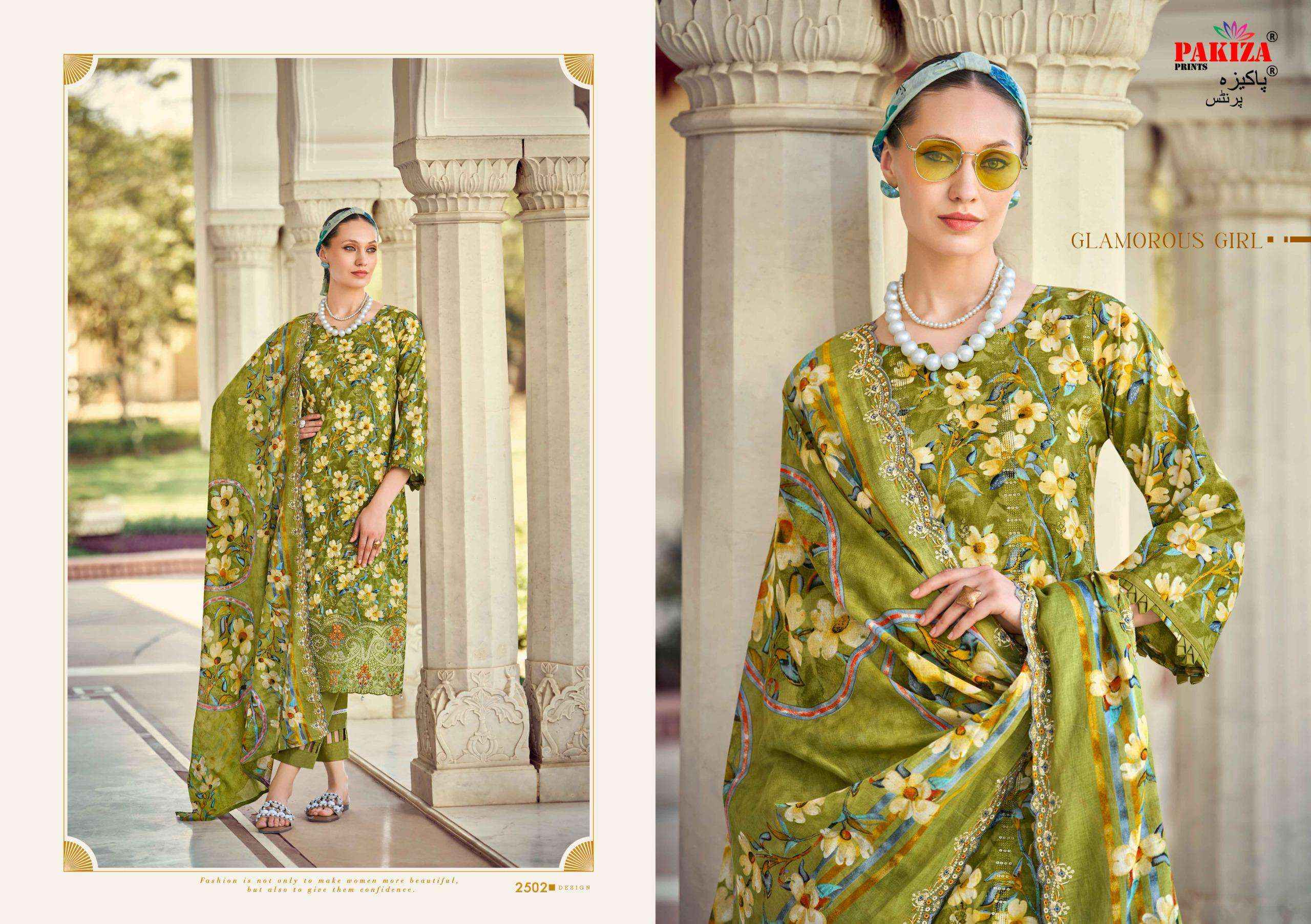 Pakiza Prints Haya Vol 25 Lawn Cotton Dress Material 10 pcs Catalogue