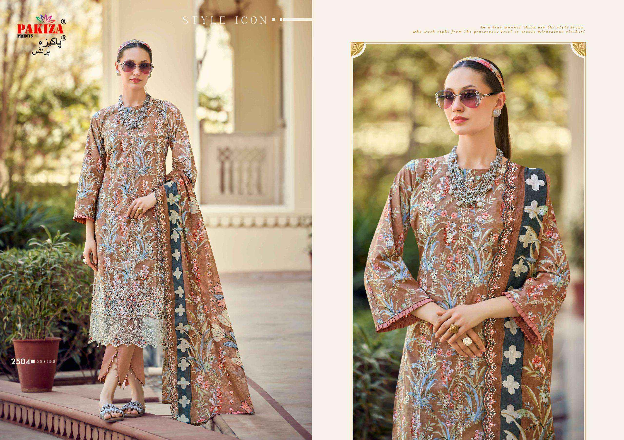 Pakiza Prints Haya Vol 25 Lawn Cotton Dress Material 10 pcs Catalogue