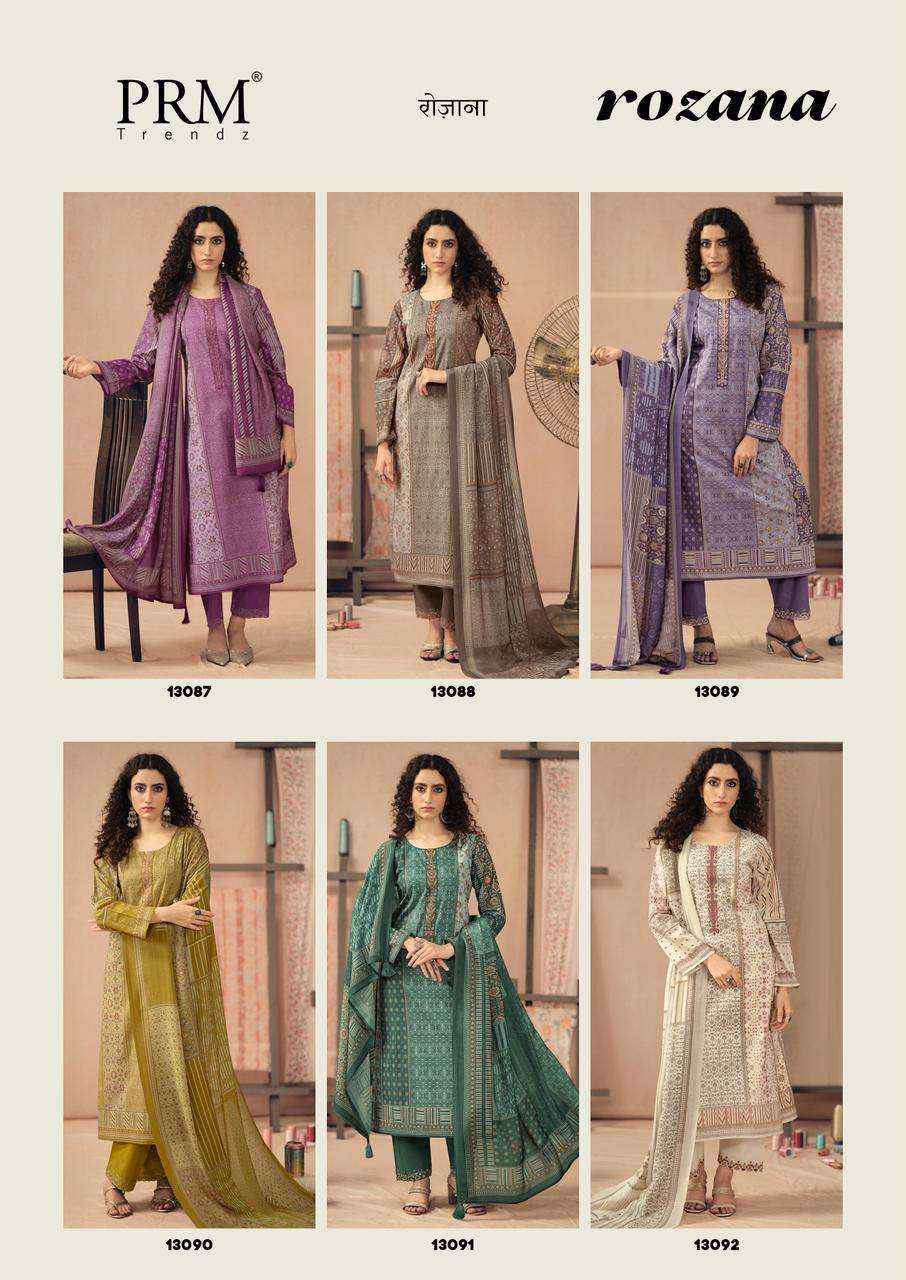 PRM Trendz Rozana Camric Cotton Dress Material 6 pcs Catalogue