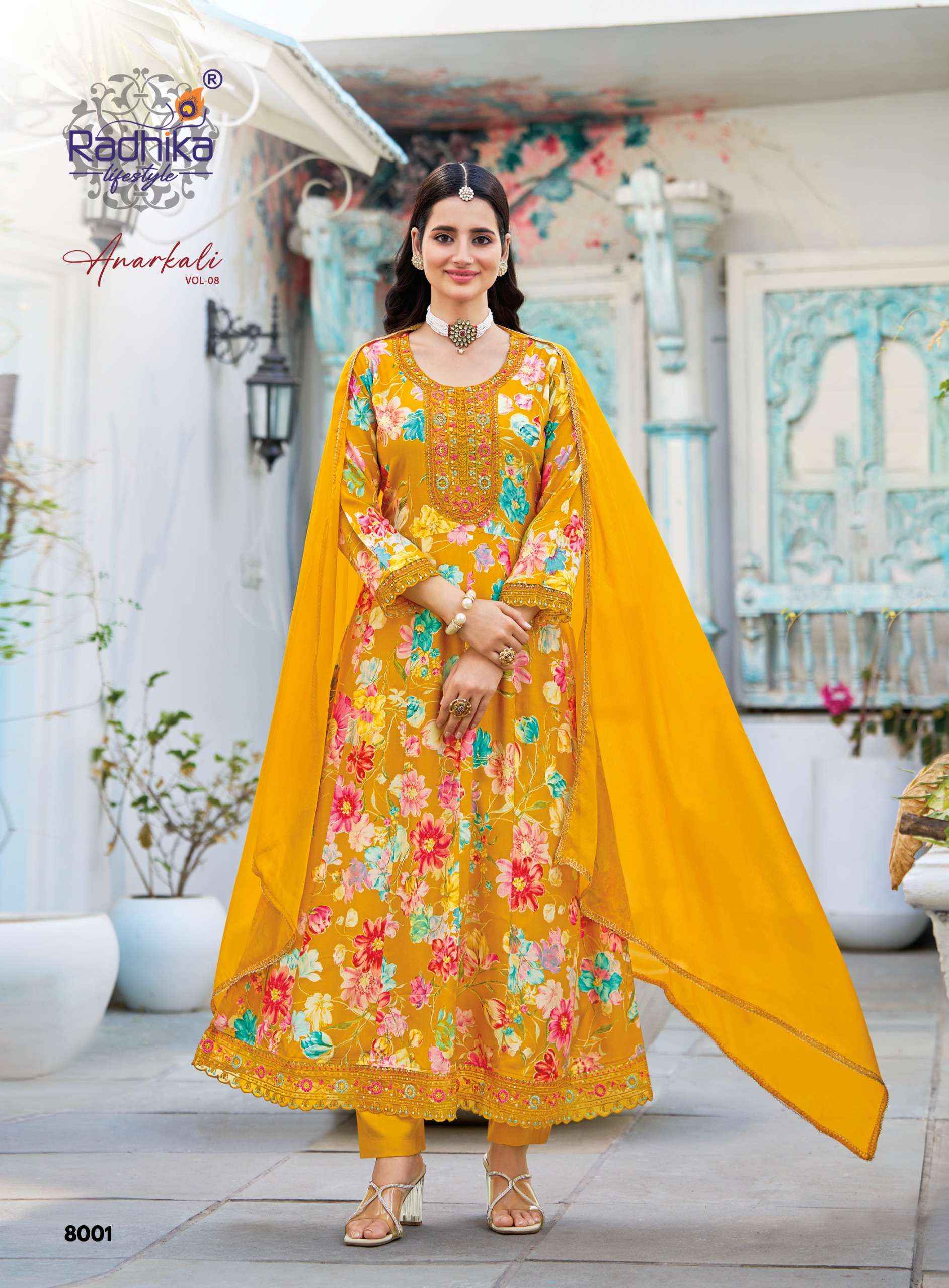 Radhika Lifestyle Anarkali Vol 8 Rayon Kurti Combo 6 Pcs Catalogue