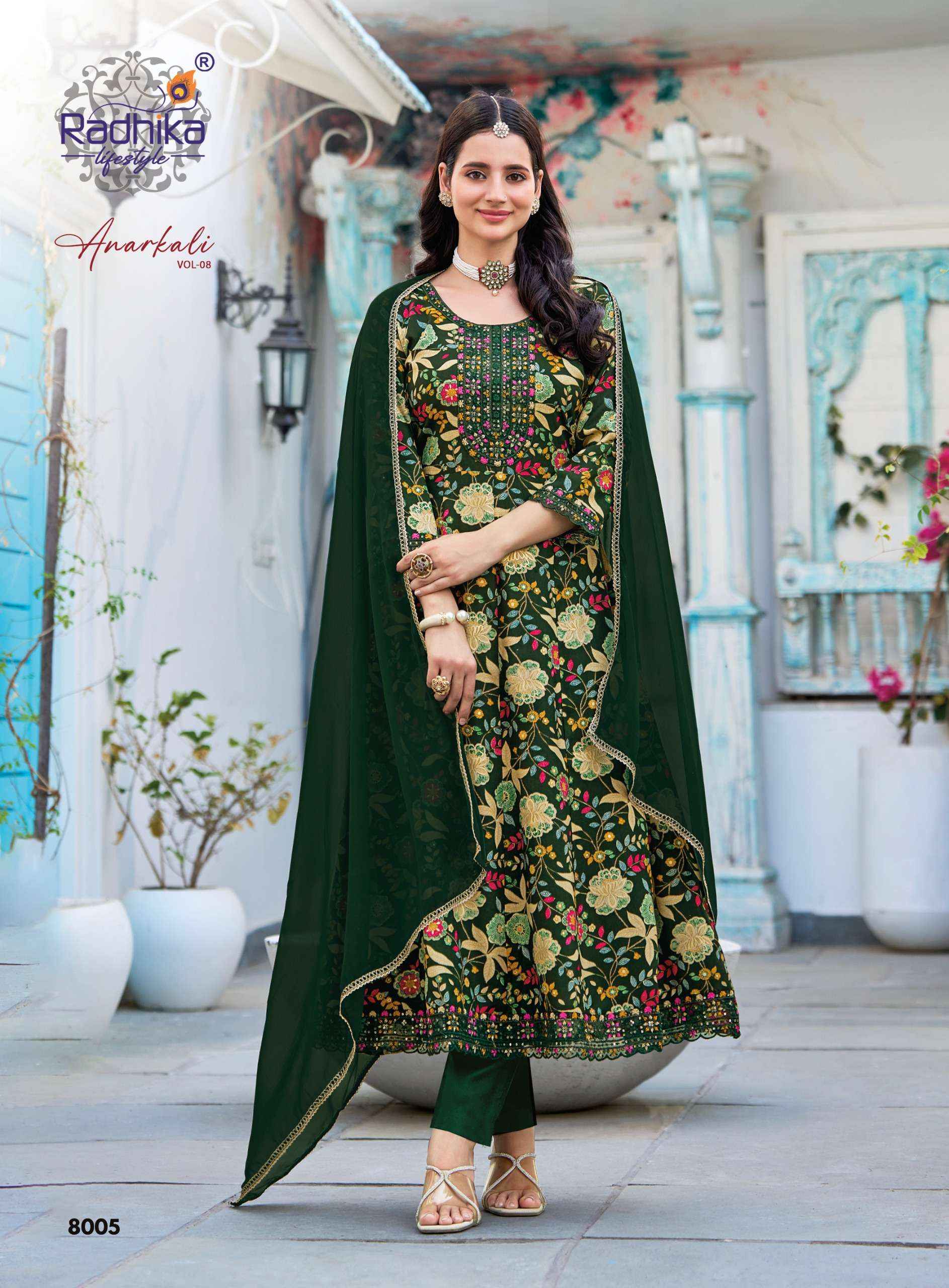 Radhika Lifestyle Anarkali Vol 8 Rayon Kurti Combo 6 Pcs Catalogue