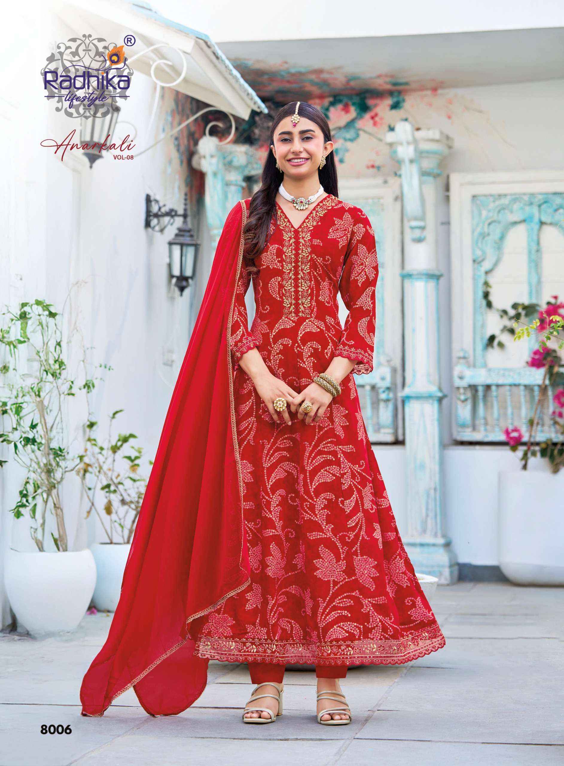 Radhika Lifestyle Anarkali Vol 8 Rayon Kurti Combo 6 Pcs Catalogue