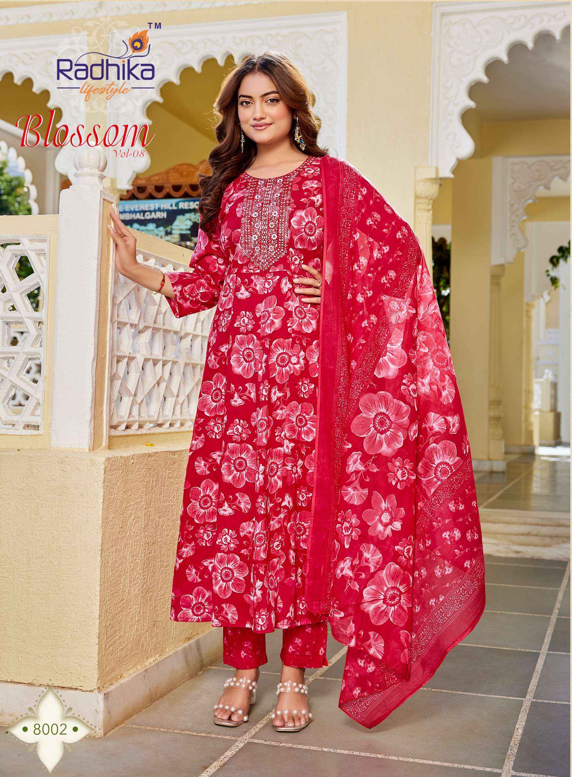 Radhika Lifestyle Blossom Vol 8 Cotton Kurti Combo 8 pcs Catalogue