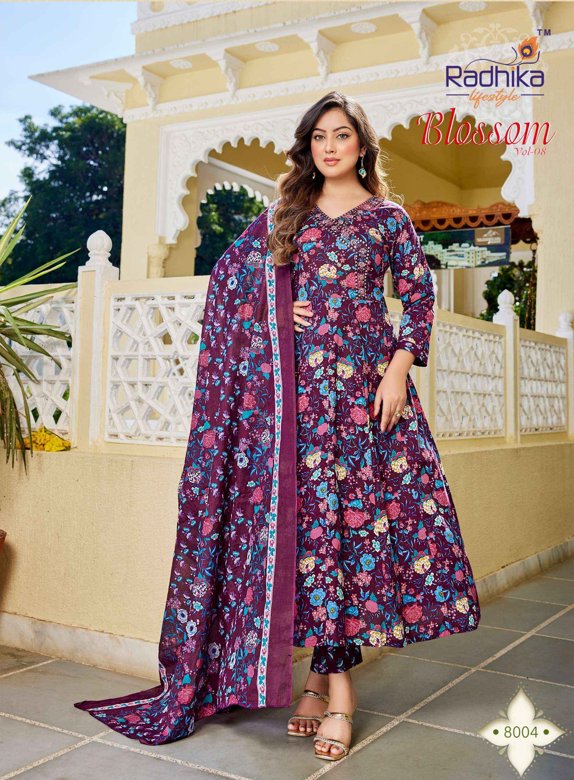 Radhika Lifestyle Blossom Vol 8 Cotton Kurti Combo 8 pcs Catalogue