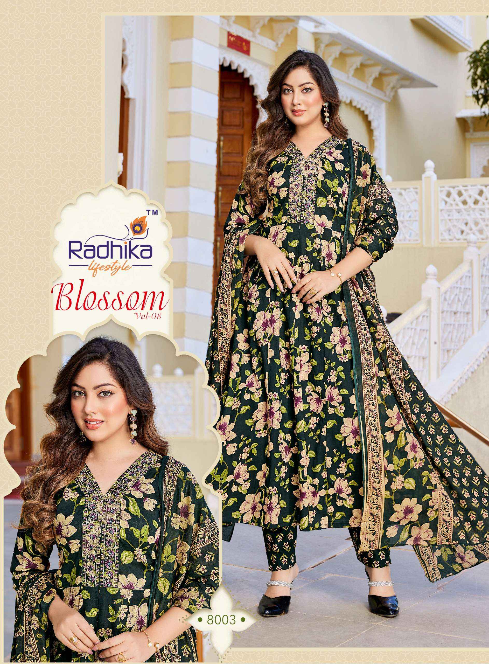 Radhika Lifestyle Blossom Vol 8 Cotton Kurti Combo 8 pcs Catalogue