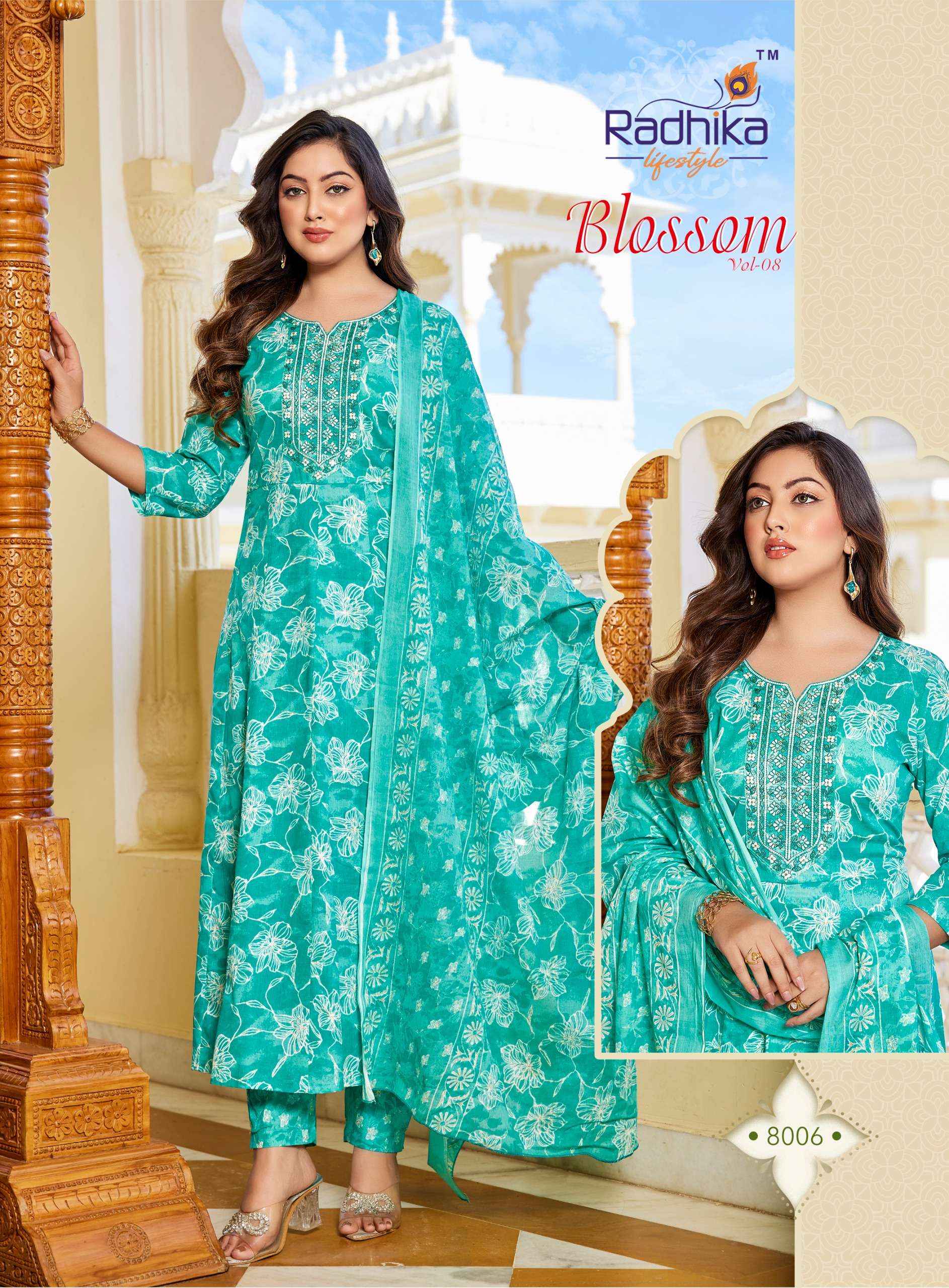 Radhika Lifestyle Blossom Vol 8 Cotton Kurti Combo 8 pcs Catalogue