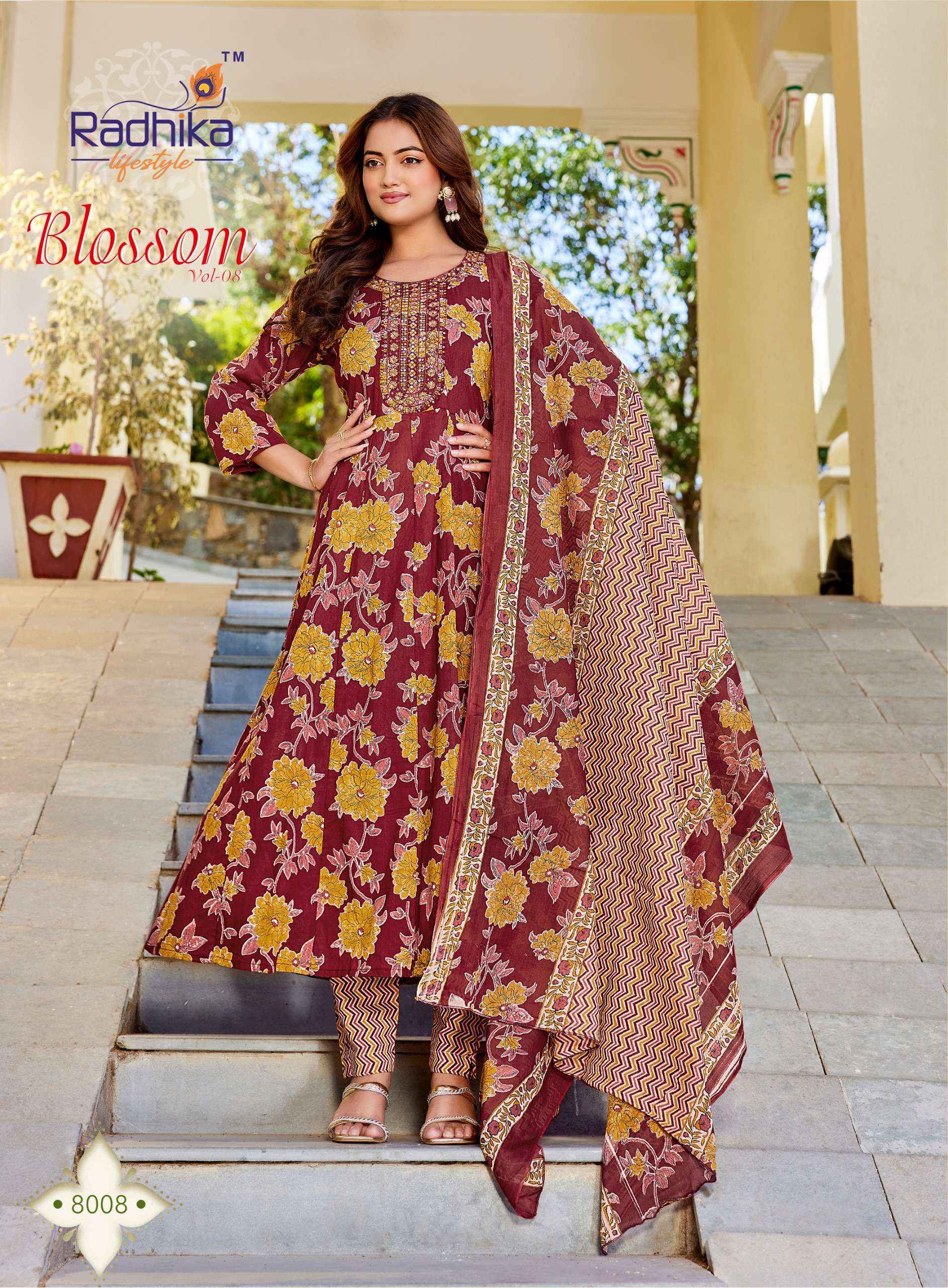 Radhika Lifestyle Blossom Vol 8 Cotton Kurti Combo 8 pcs Catalogue