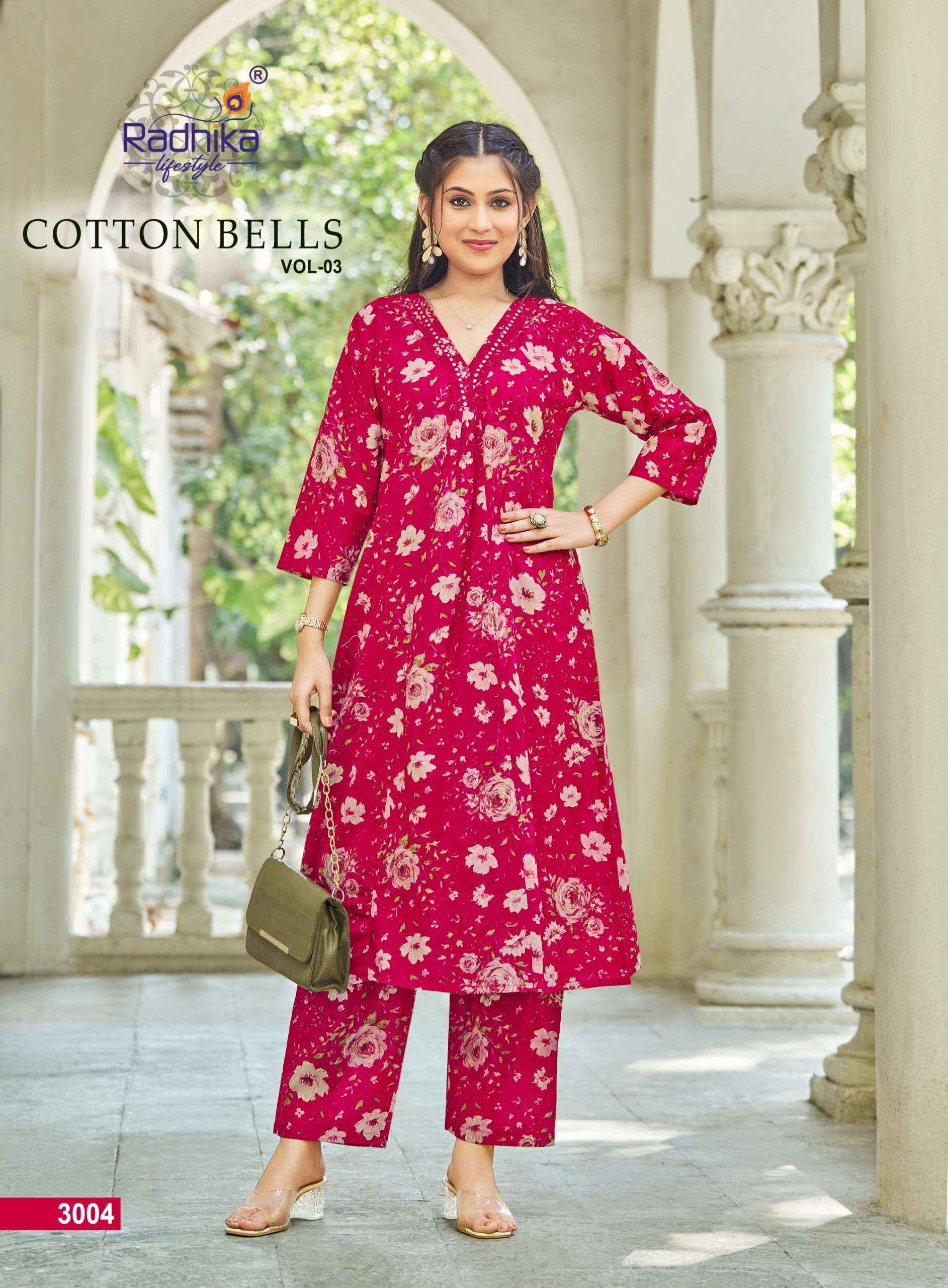 Radhika Lifestyle Cotton Bells Vol 3 Cotton Kurti With Plazzo 6 pcs Catalogue