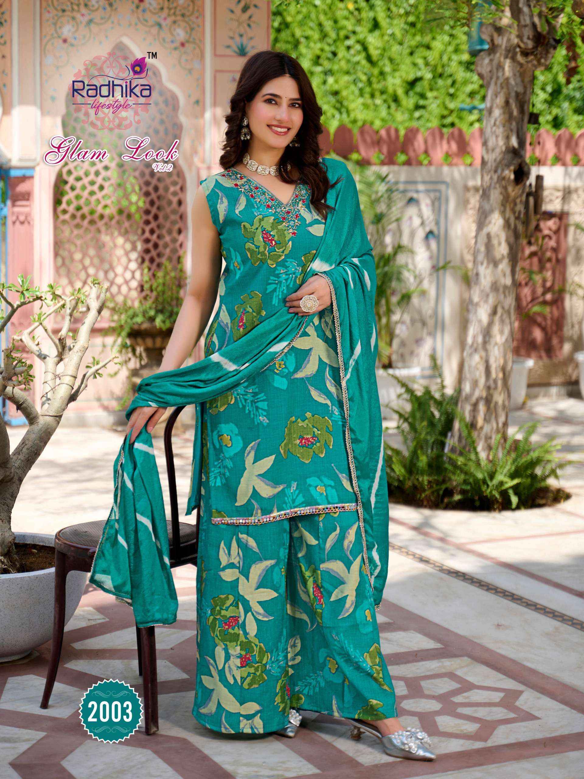 Radhika Lifestyle Glam Look Vol 2 Milano Silk Kurti Combo 6 pcs Catalogue