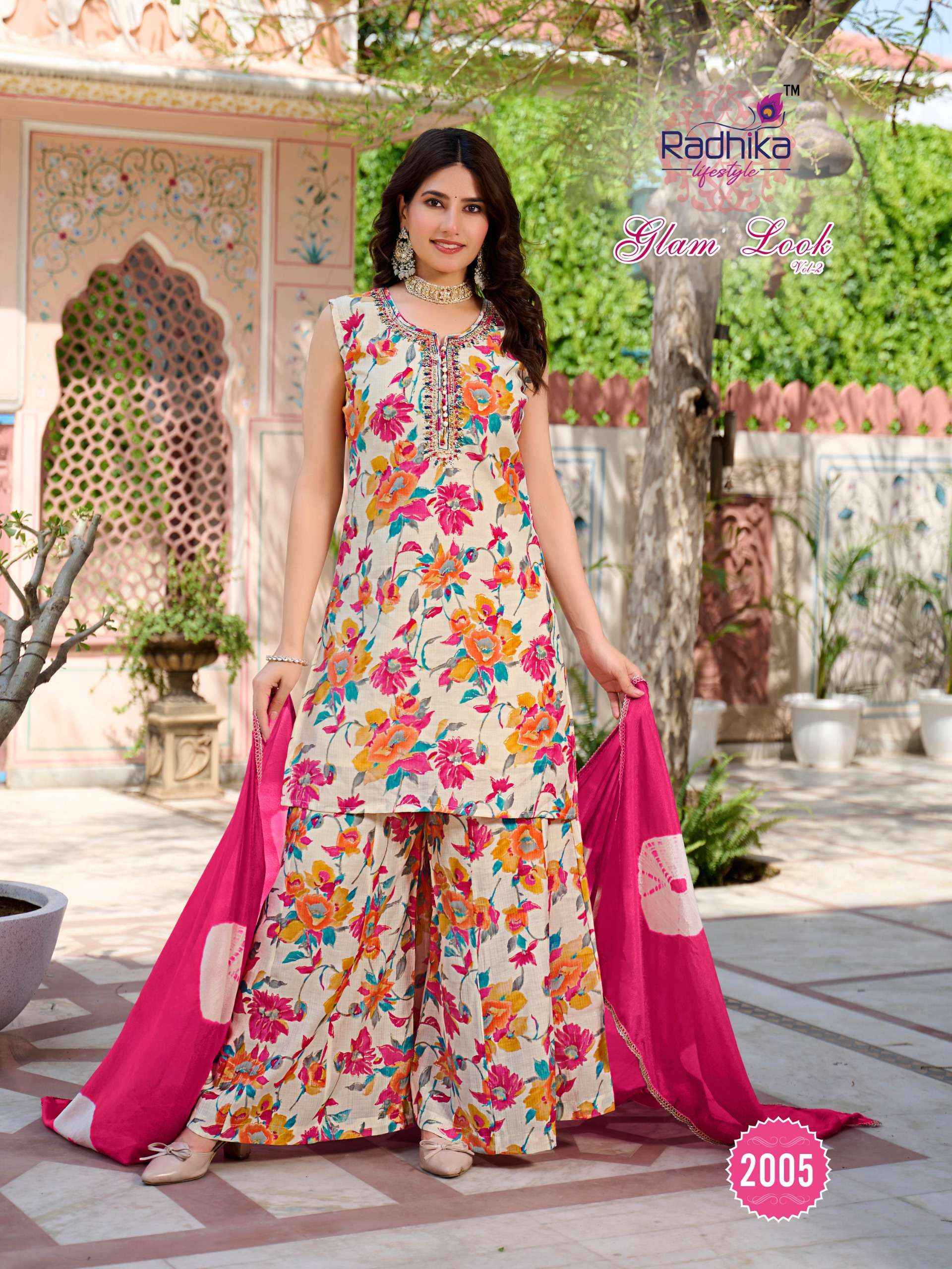 Radhika Lifestyle Glam Look Vol 2 Milano Silk Kurti Combo 6 pcs Catalogue