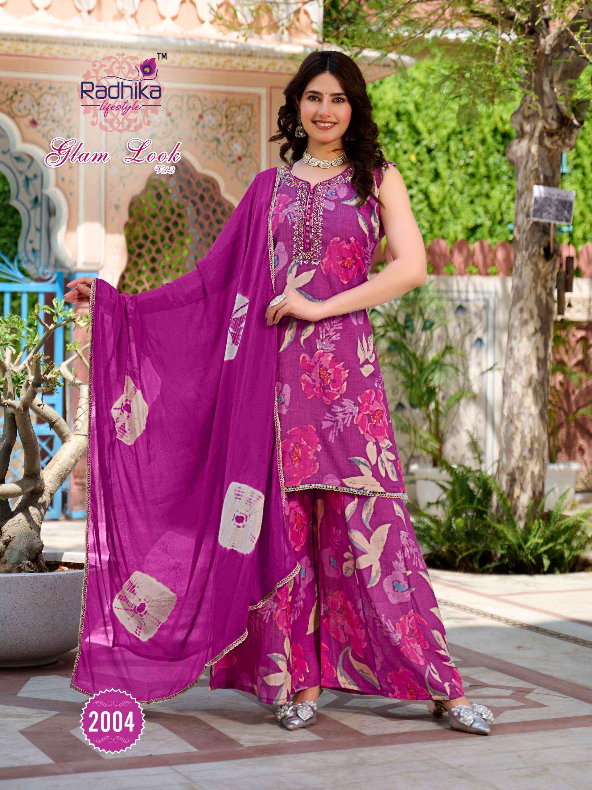 Radhika Lifestyle Glam Look Vol 2 Milano Silk Kurti Combo 6 pcs Catalogue