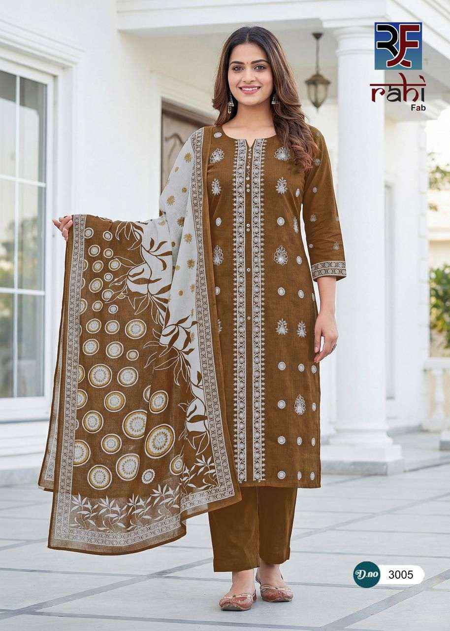 Rahi Fab Rising Silver Vol 3 Cotton Dress Material 8 pcs Catalogue