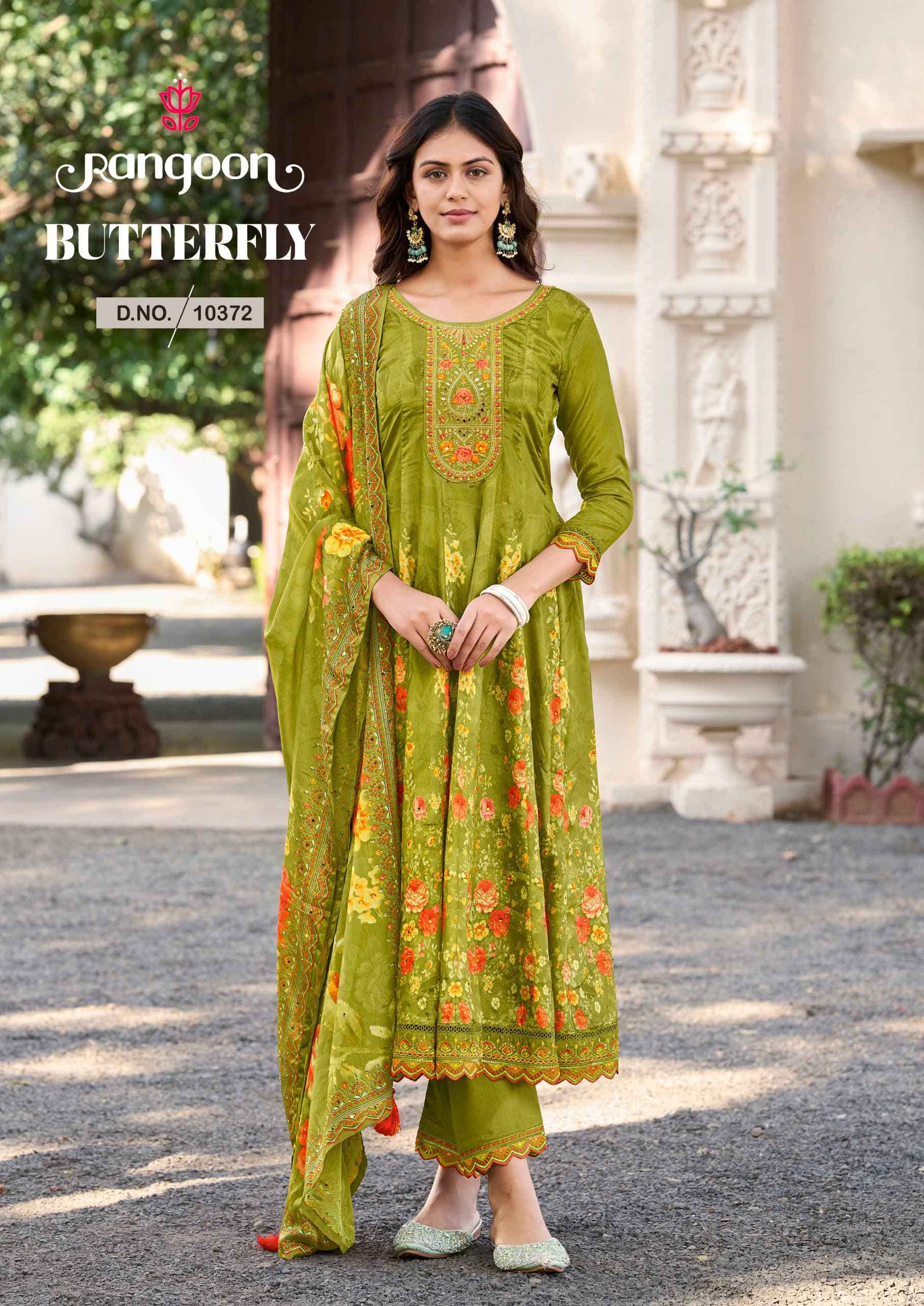 Rangoon Butterfly Readymade Chinon Dress 4 pcs Catalogue