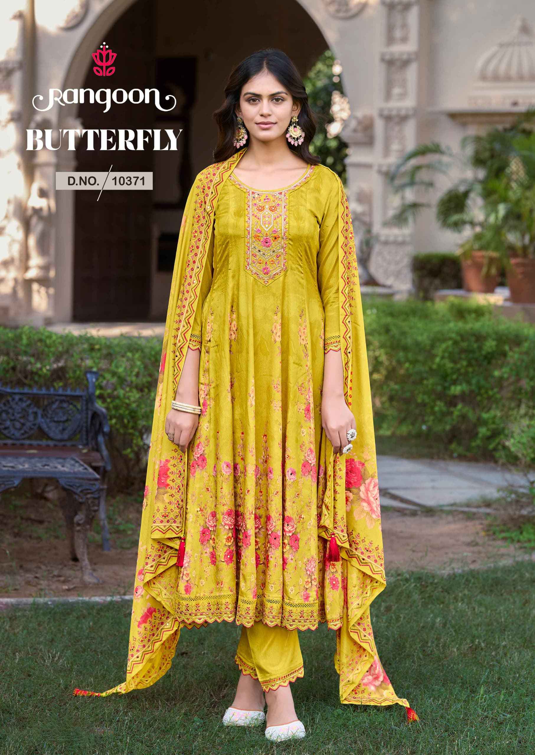 Rangoon Butterfly Readymade Chinon Dress 4 pcs Catalogue