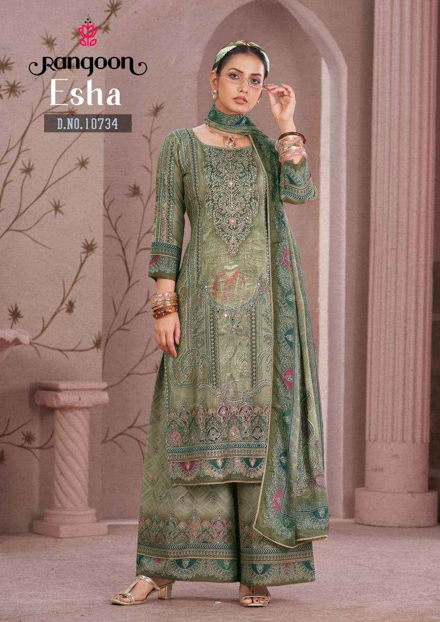 Rangoon Esha Readymade Muslin Dress 4 pcs Catalogue
