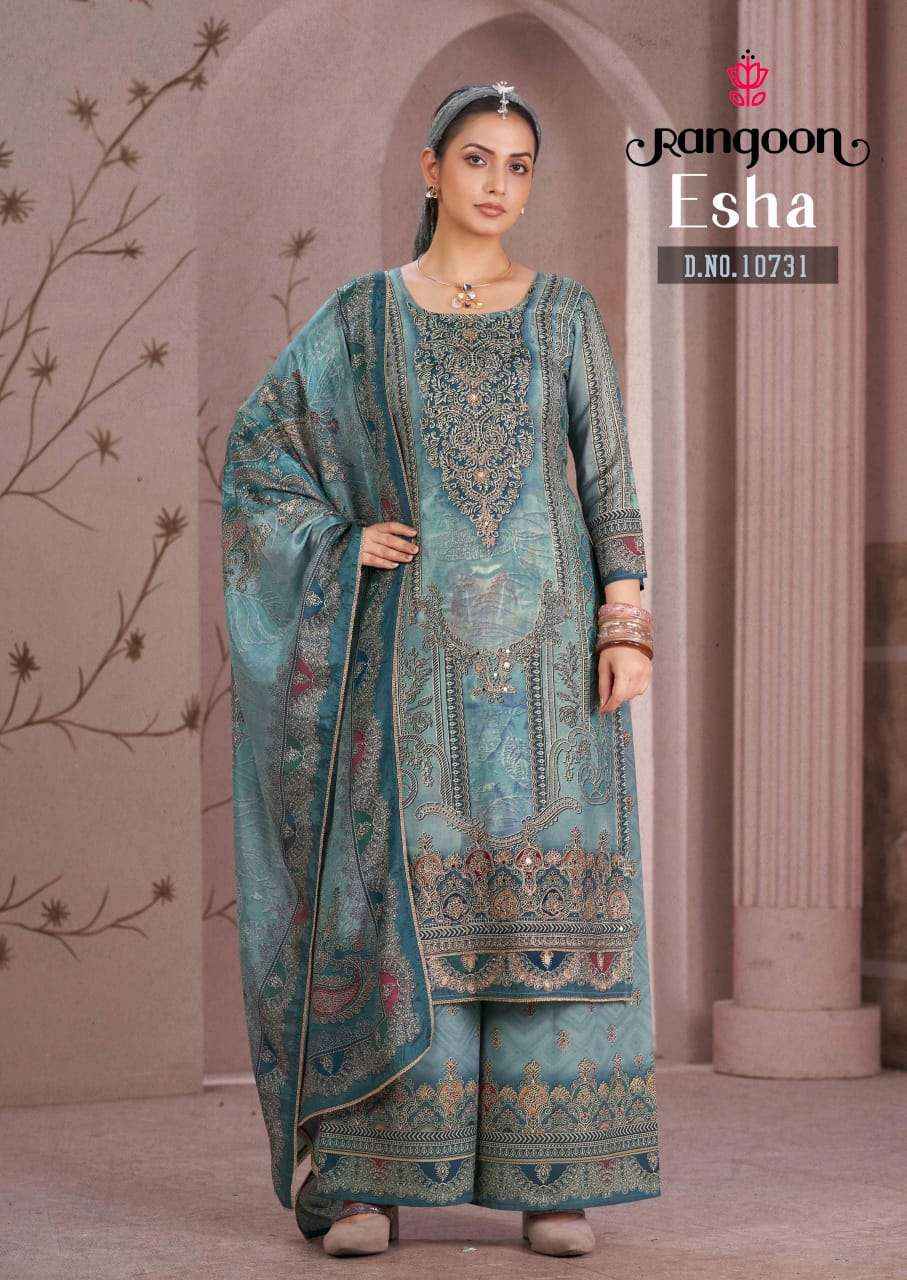 Rangoon Esha Readymade Muslin Dress 4 pcs Catalogue