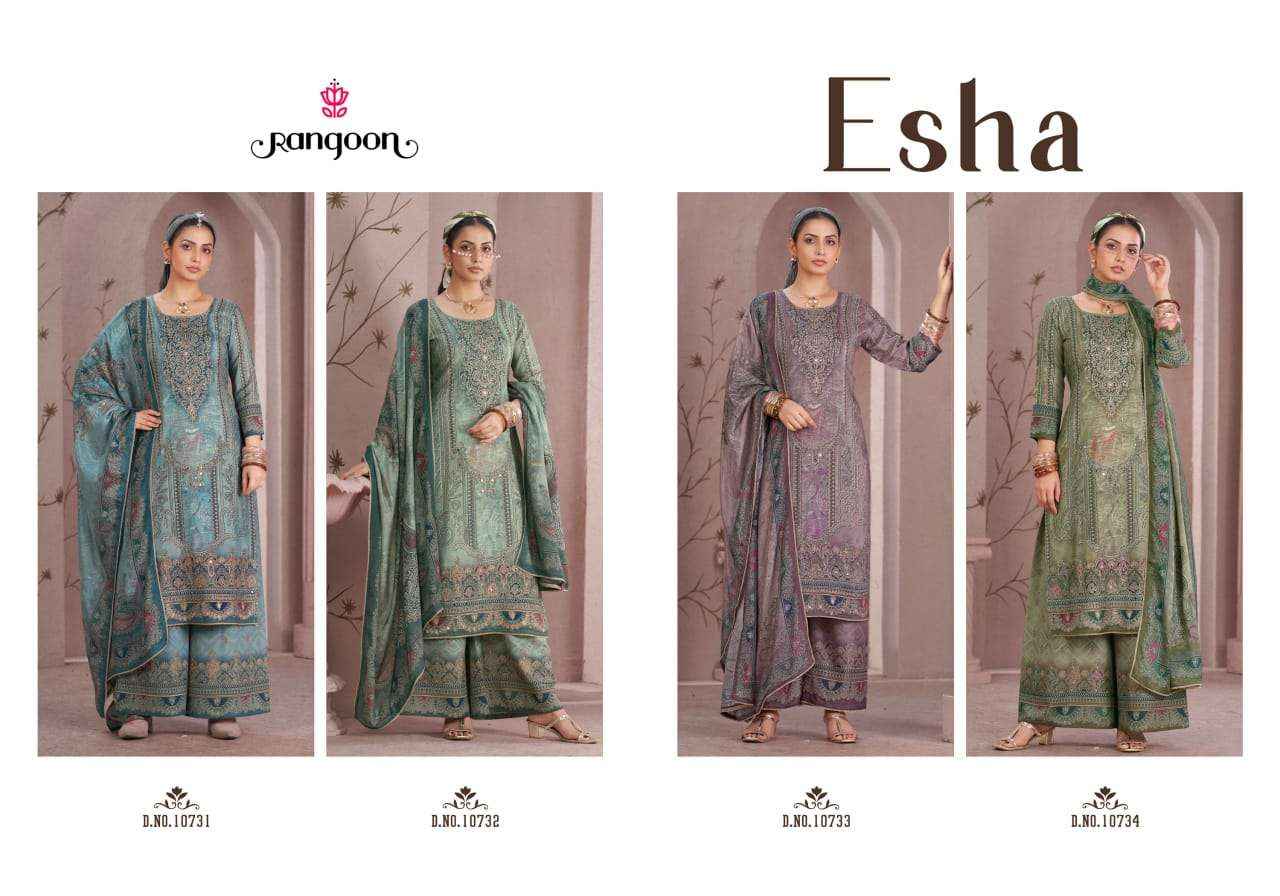 Rangoon Esha Readymade Muslin Dress 4 pcs Catalogue