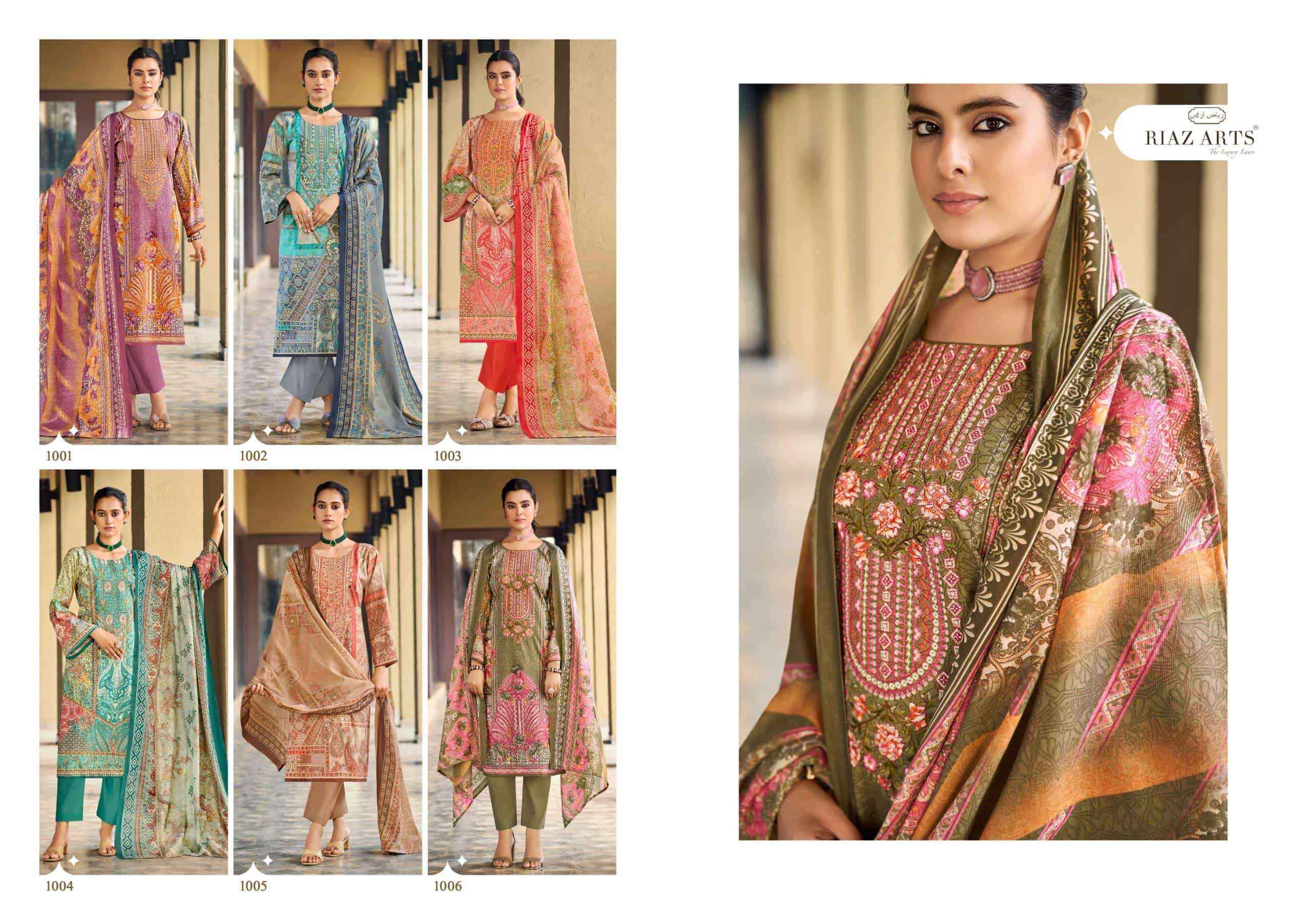 Riaz Arts Musafir Vol 34 Cotton Dress Material 6 pcs Catalogue
