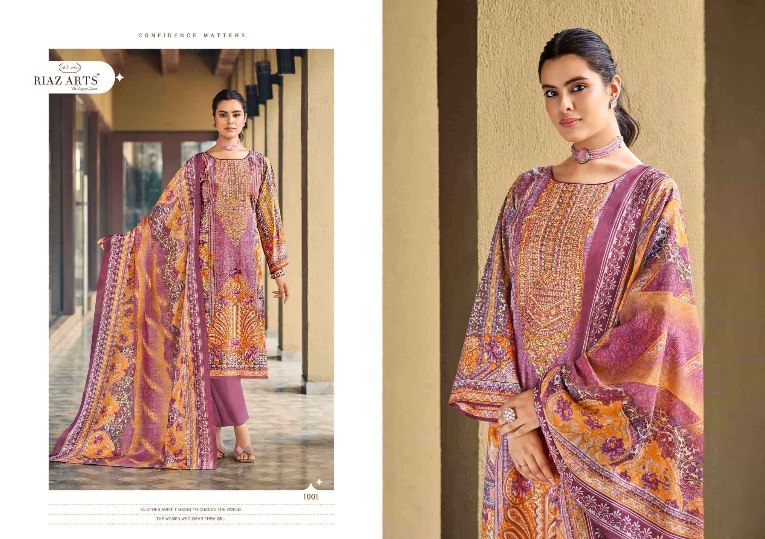 Riaz Arts Musafir Vol 34 Cotton Dress Material 6 pcs Catalogue