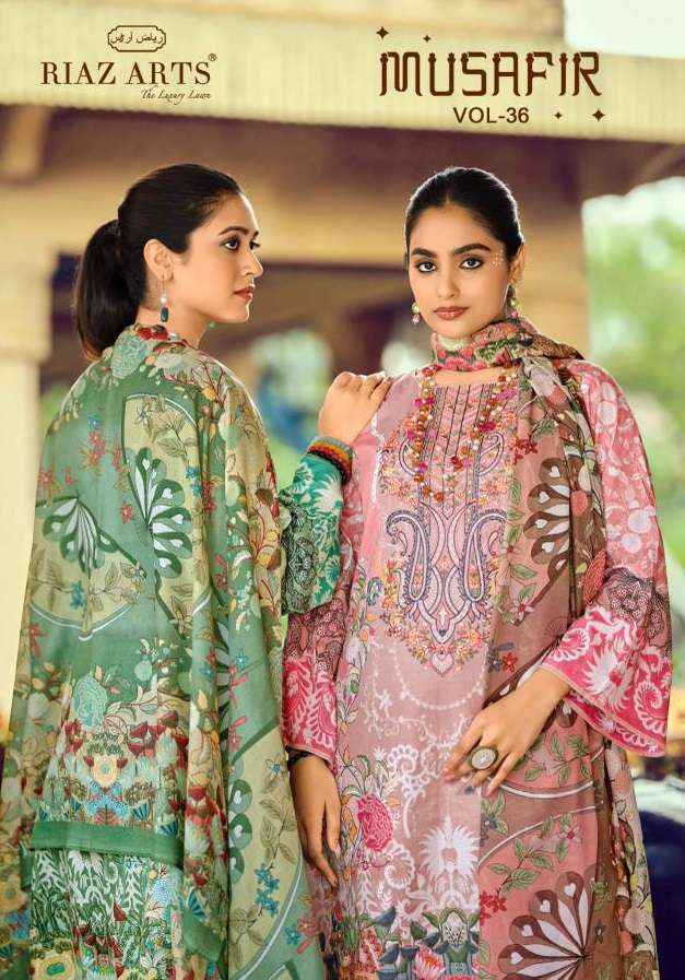 Riaz Arts Musafir Vol 36 Cotton Dress Material 6 pcs Catalogue