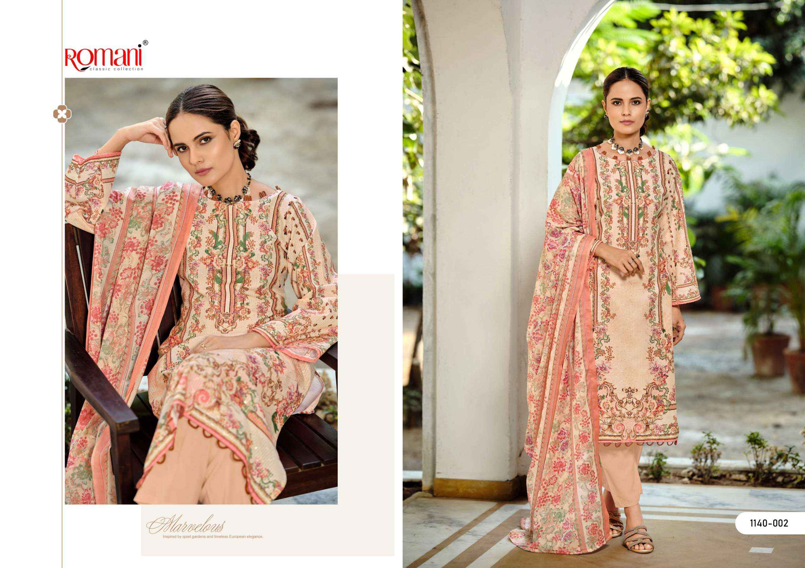 Romani Nafisa Vol 2 Cotton Dress Material 8 pcs Catalogue