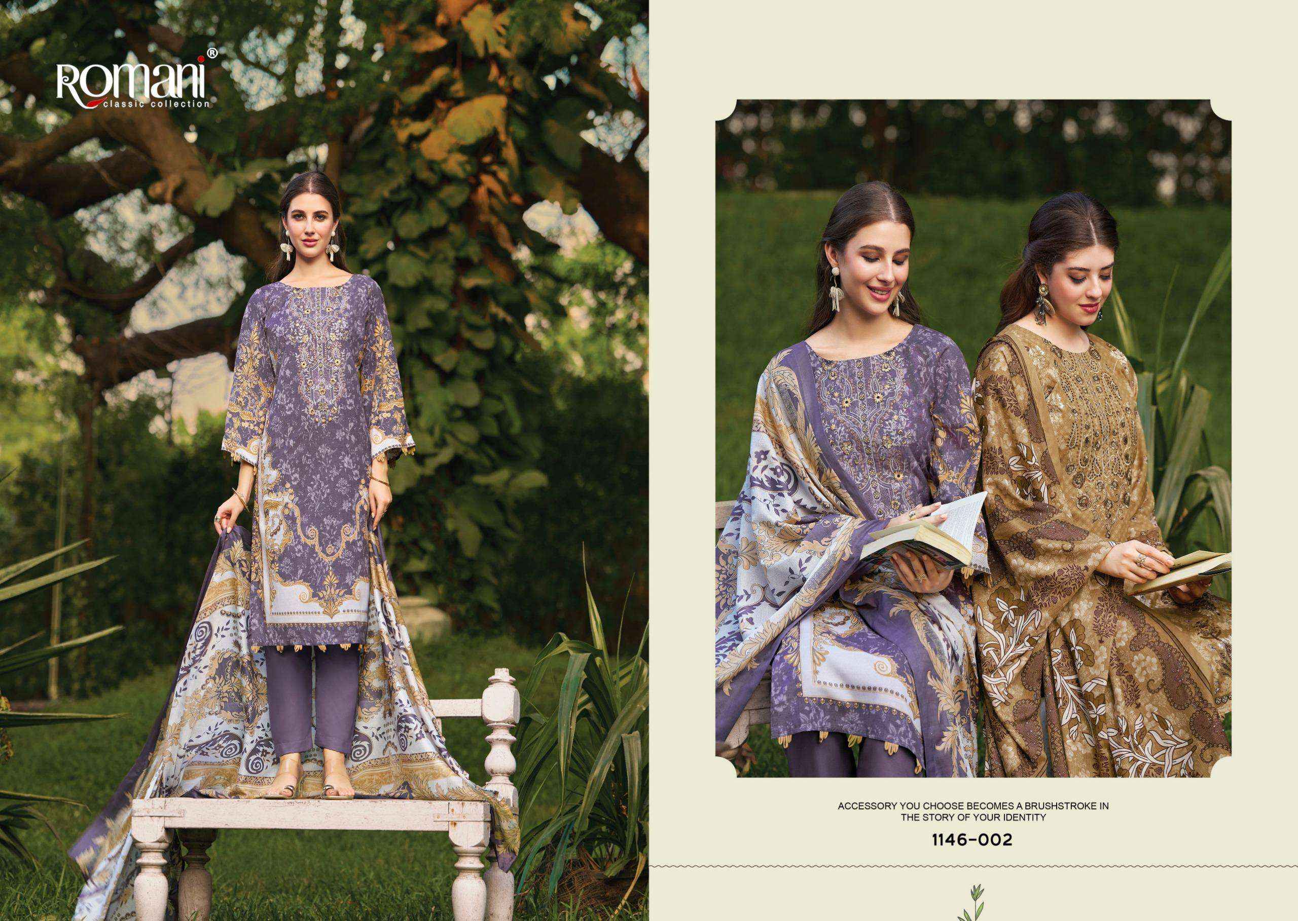 Romani Needle Wonder Vol 11 Cotton Dress Material 8 pcs Catalogue