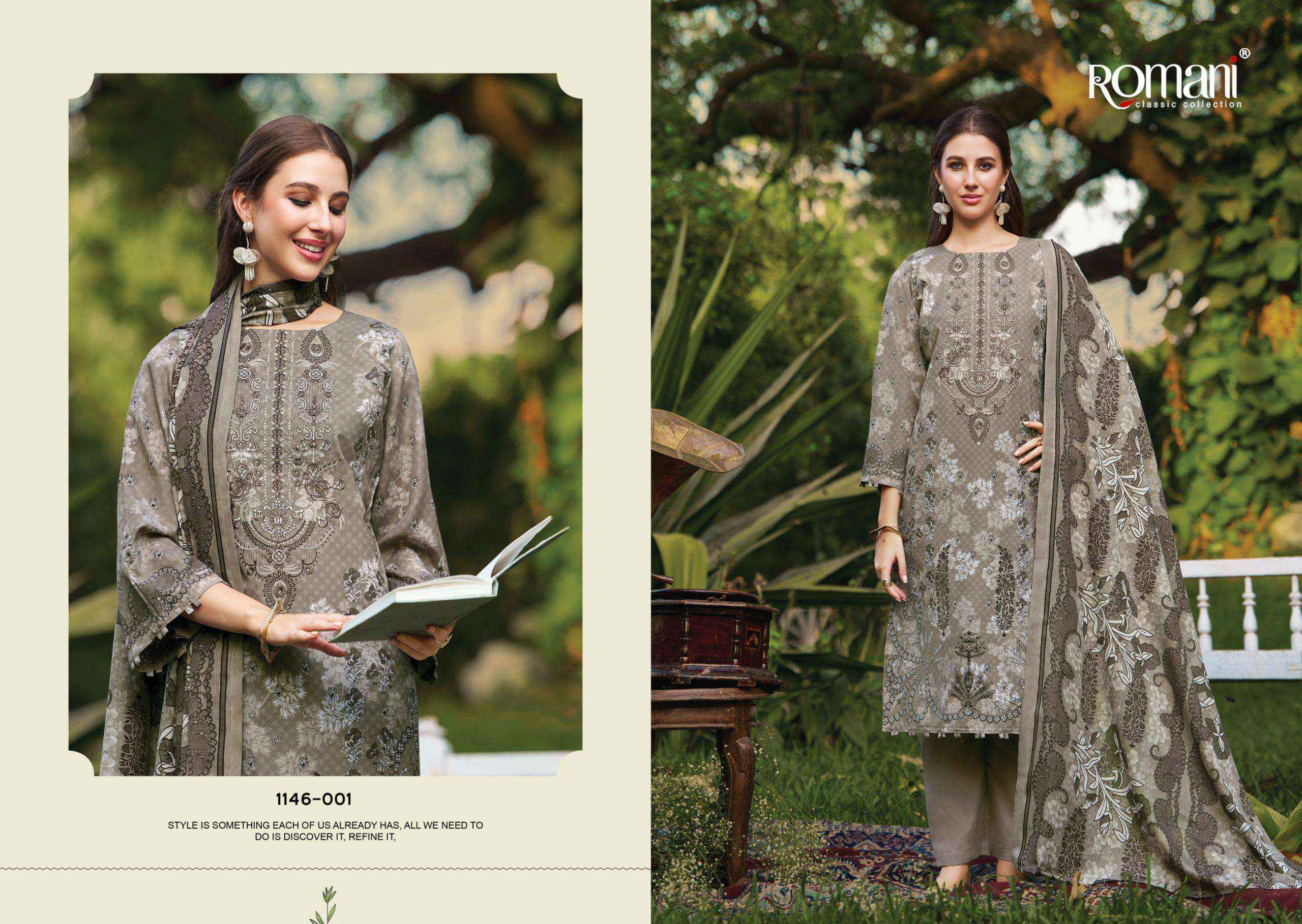 Romani Needle Wonder Vol 11 Cotton Dress Material 8 pcs Catalogue