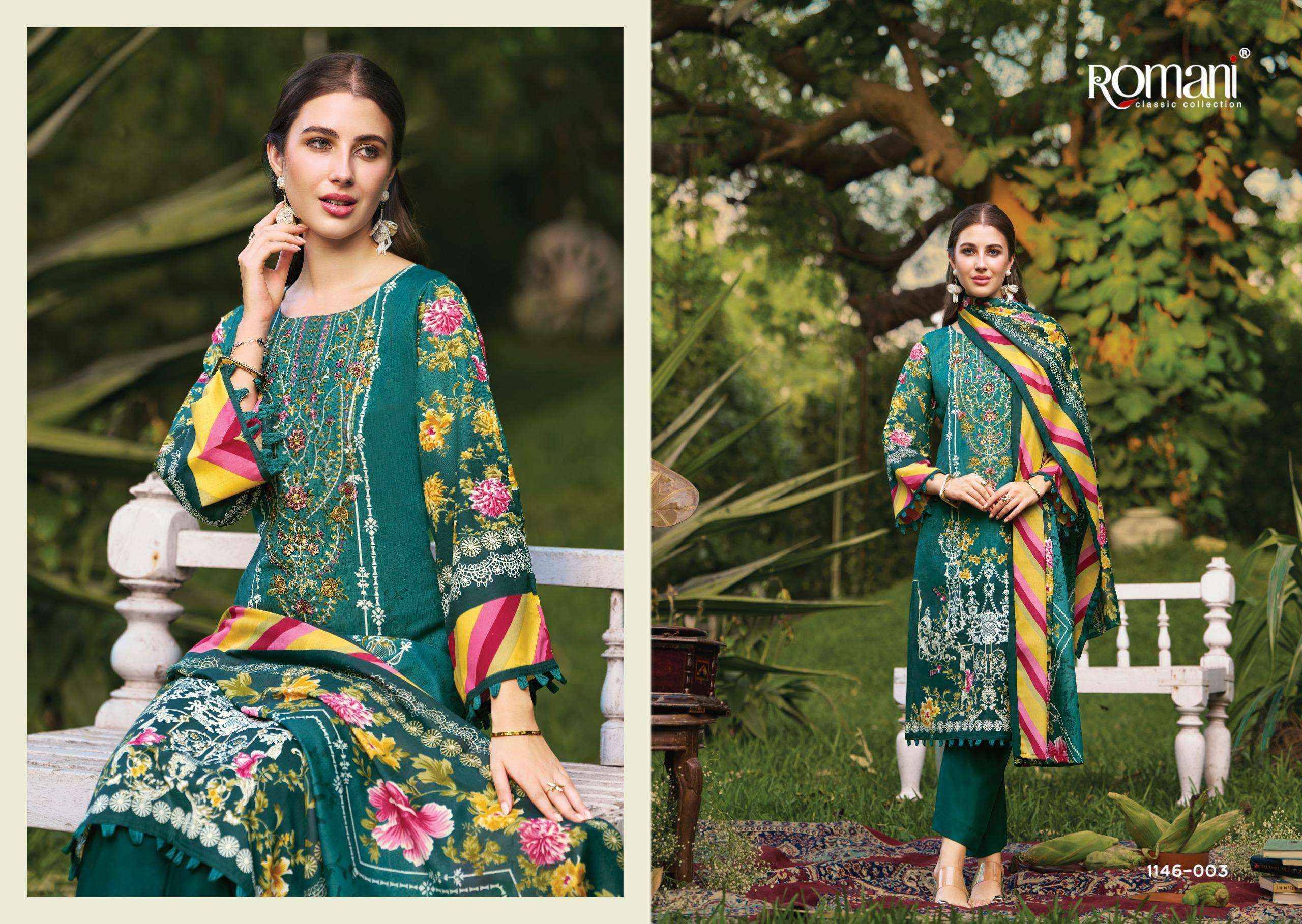 Romani Needle Wonder Vol 11 Cotton Dress Material 8 pcs Catalogue