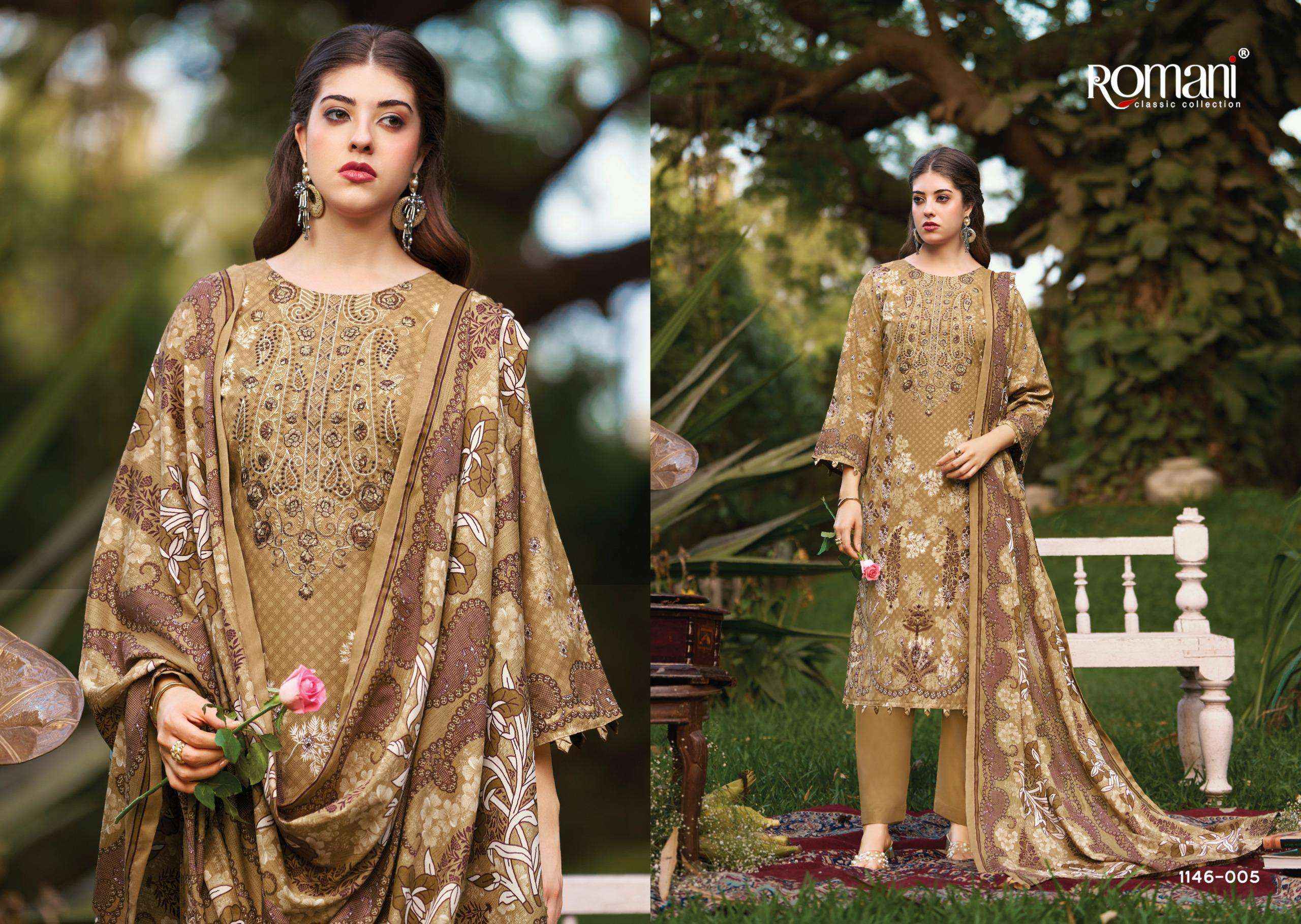 Romani Needle Wonder Vol 11 Cotton Dress Material 8 pcs Catalogue