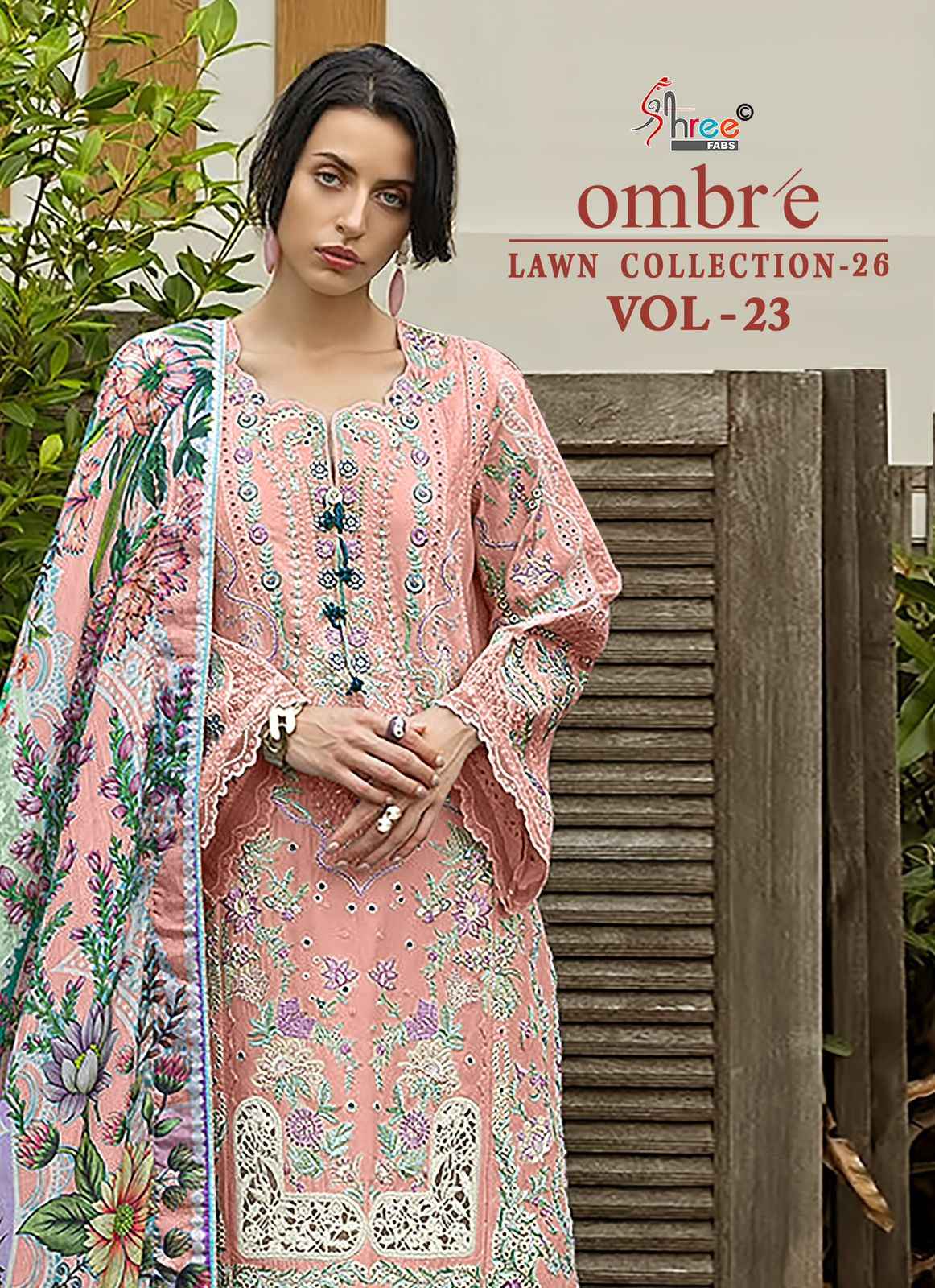 Shree Fabs Ombre Lawn Collection 26 Vol 23 Cotton Dress Material 6 pcs Catalogue