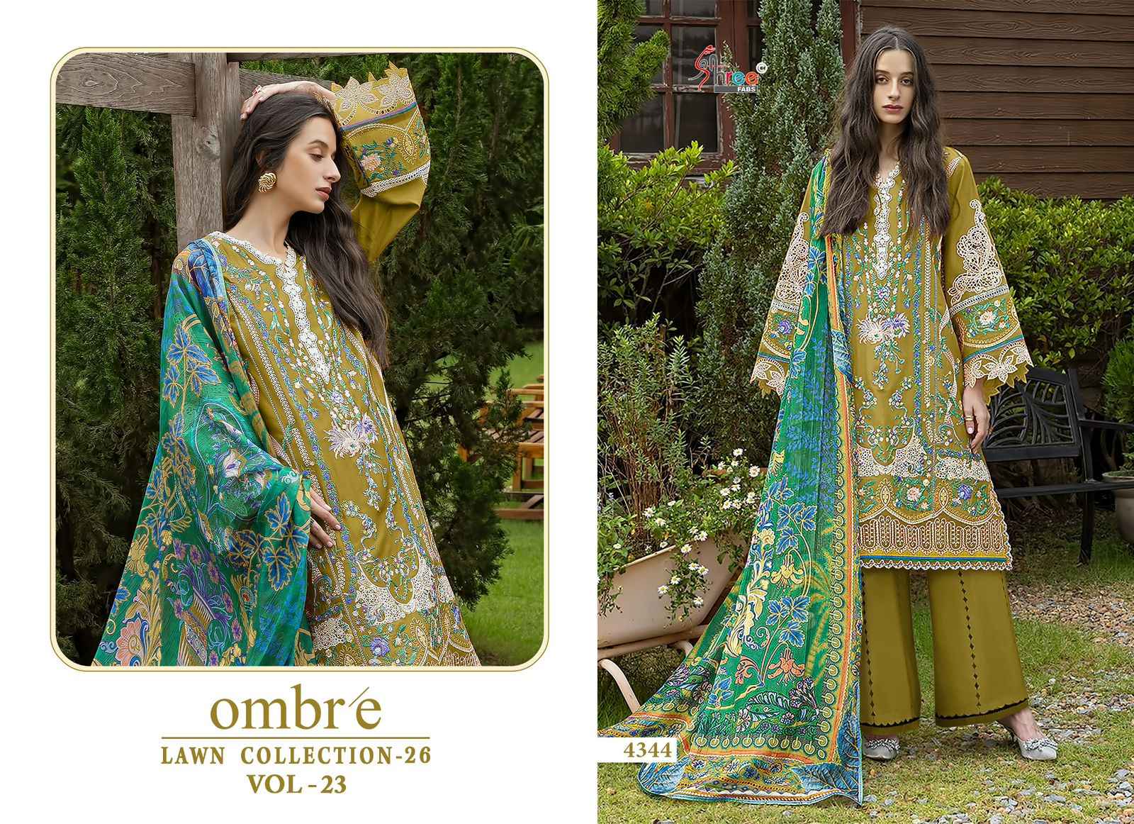 Shree Fabs Ombre Lawn Collection 26 Vol 23 Cotton Dress Material 6 pcs Catalogue