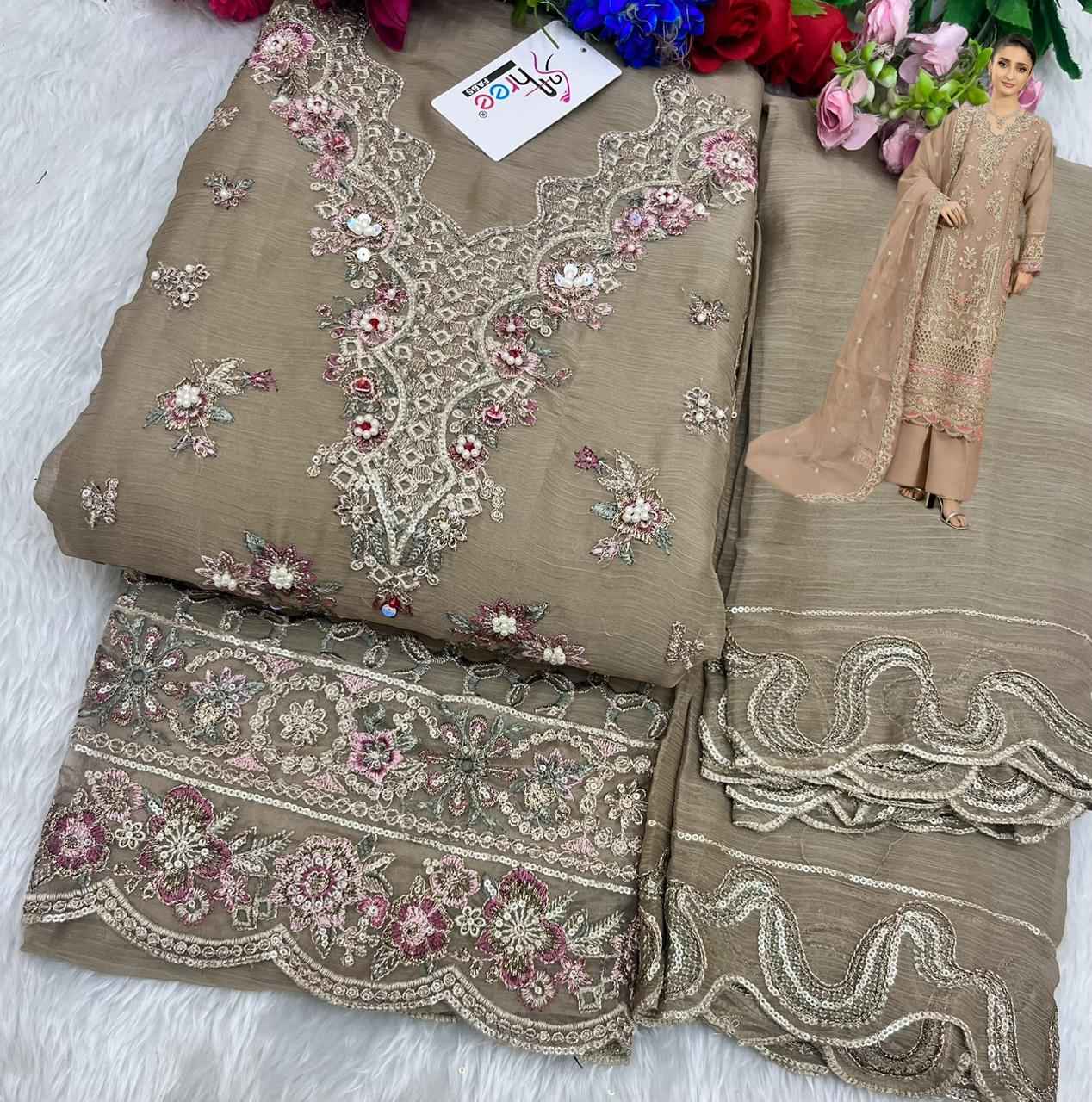 Shree Fabs SF 5620 Chiffon Dress Material 4 pcs Catalogue