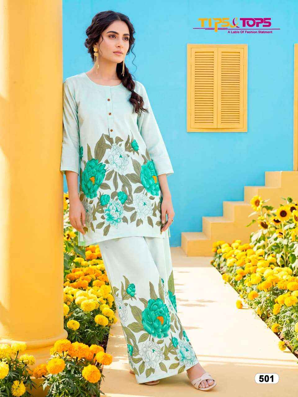 Tips & Tops Summer Beauty Vol 5 Rayon Co Ord Set 4 pcs Catalogue