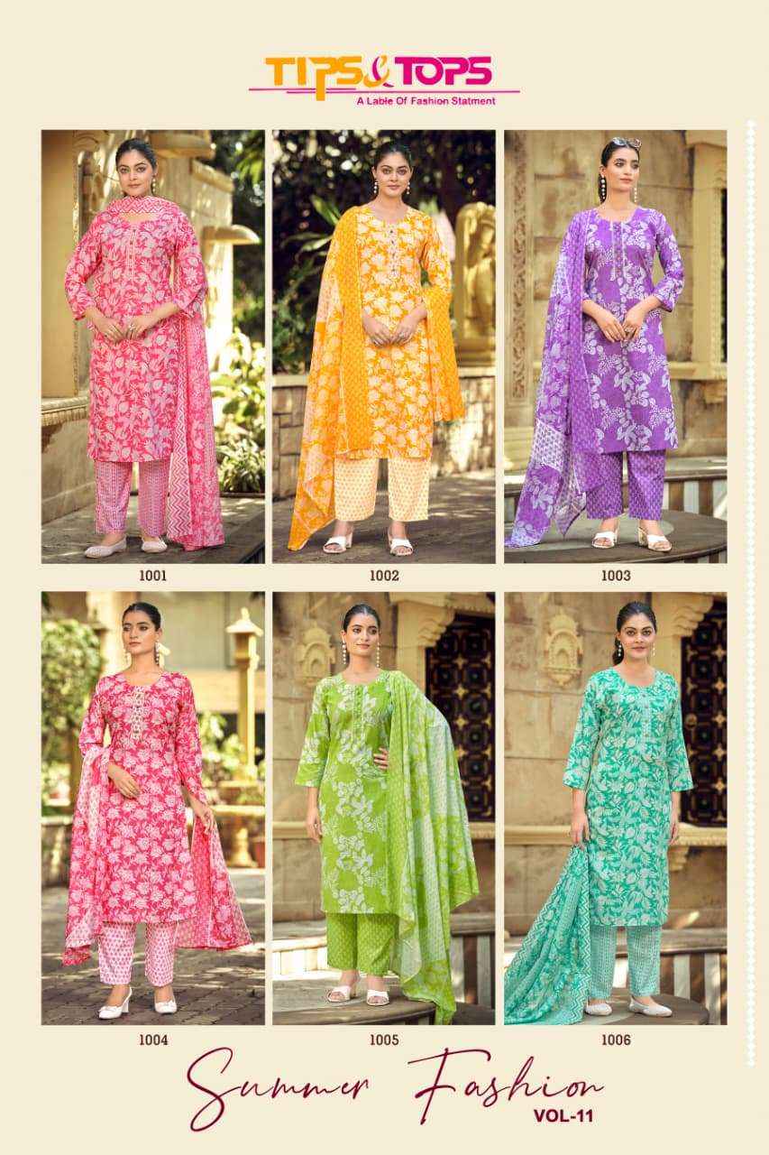 Tips & Tops Summer Fashion Vol 11 Cotton Kurti Combo 6 pcs Catalogue