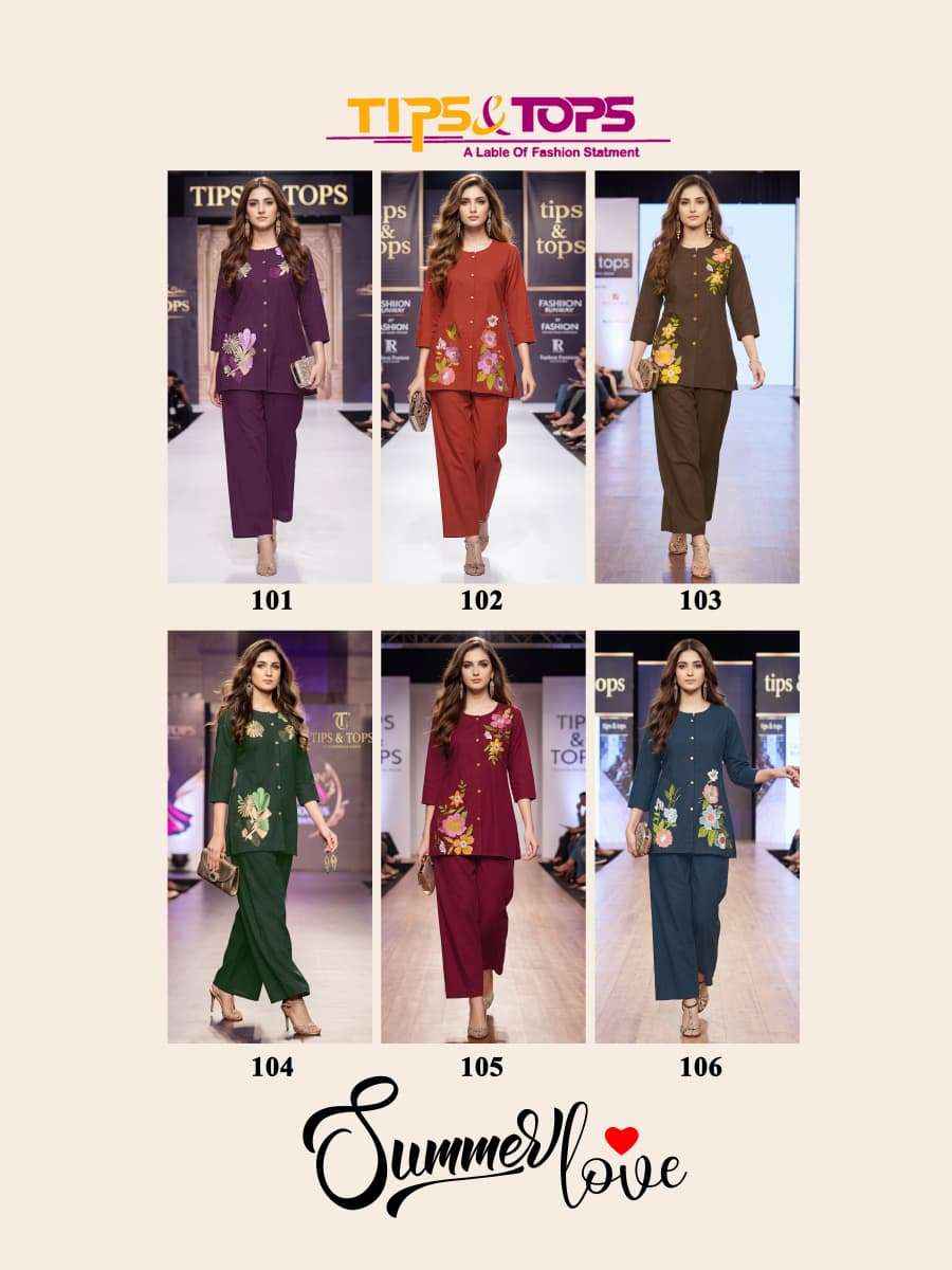 Tips & Tops Summer Love Cotton Co ord set 6 pcs Catalogue