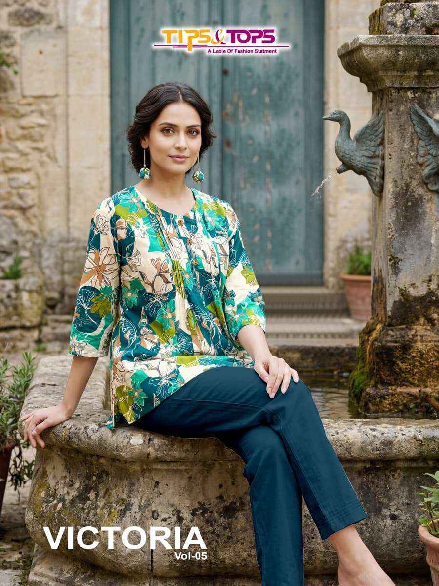Tips & Tops Victoria Vol 5 Cotton Kurti 6 pcs Catalogue